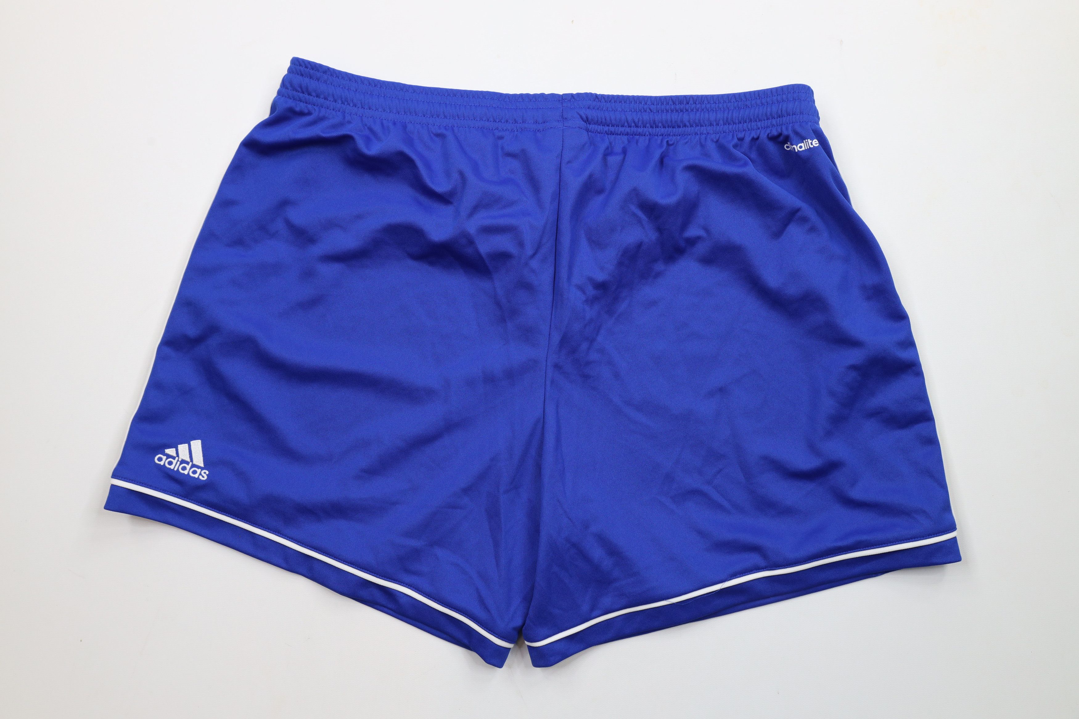 Adidas × Vintage Vintage Adidas Striped Running Soccer Shorts Royal Blue Size 34" / US 12 / IT 48 - 6 Thumbnail