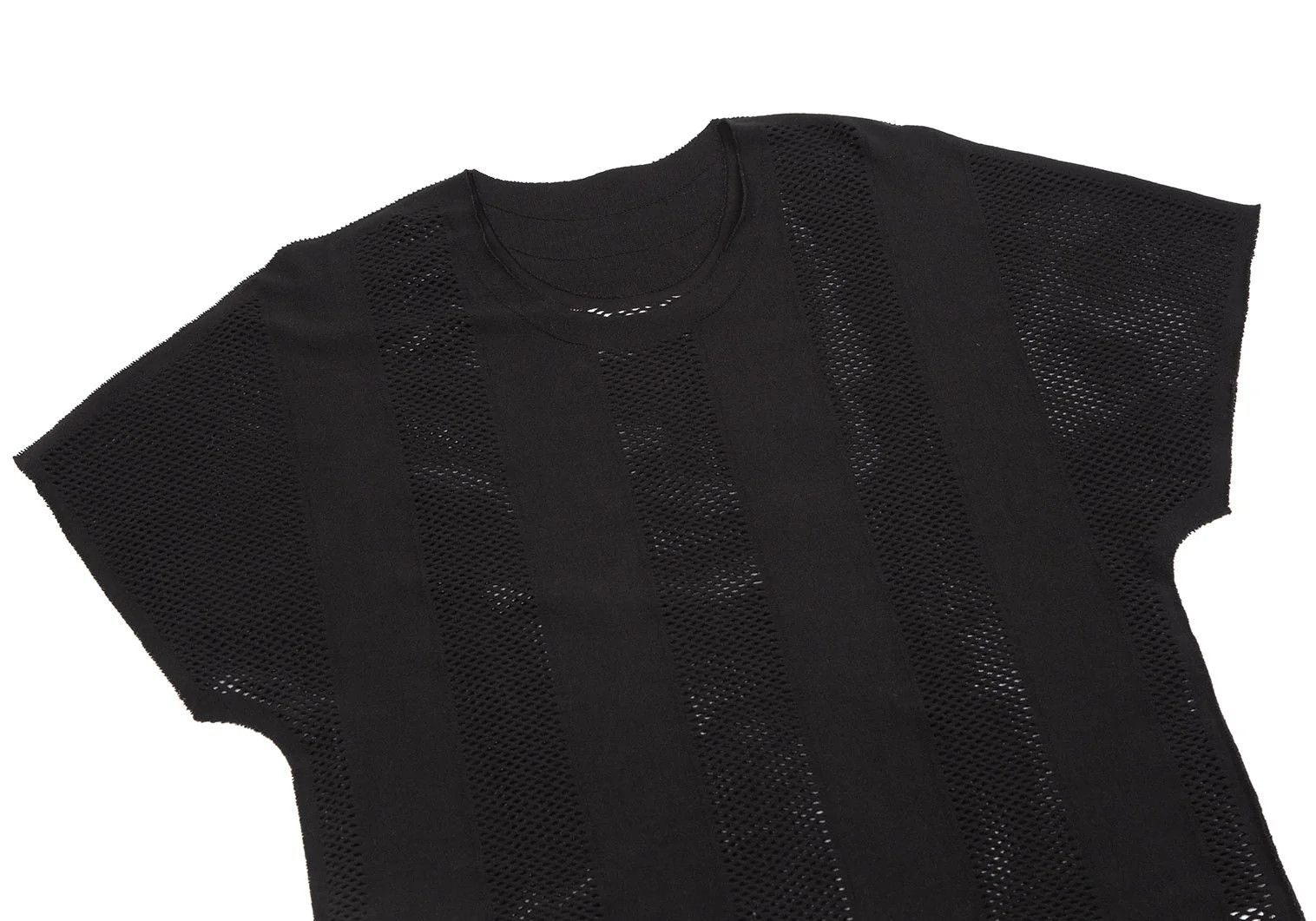 Issey Miyake Mesh Stripe Stretch T-Shirt in Black 4 Size US XL / EU 56 / 4 - 2 Thumbnail