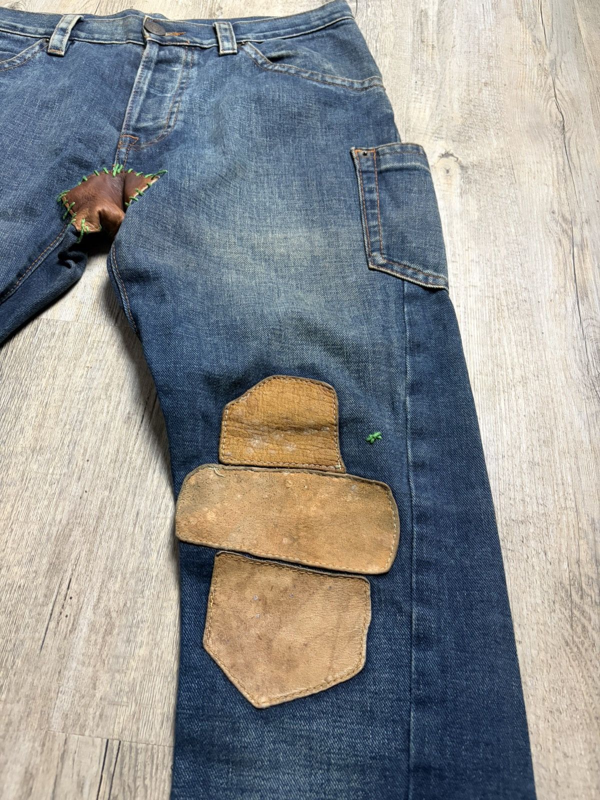 Dsquared2 Iconic Ranger “Antifit” Leather Patch Denim Pants Size US 30 / EU 46 - 3 Thumbnail