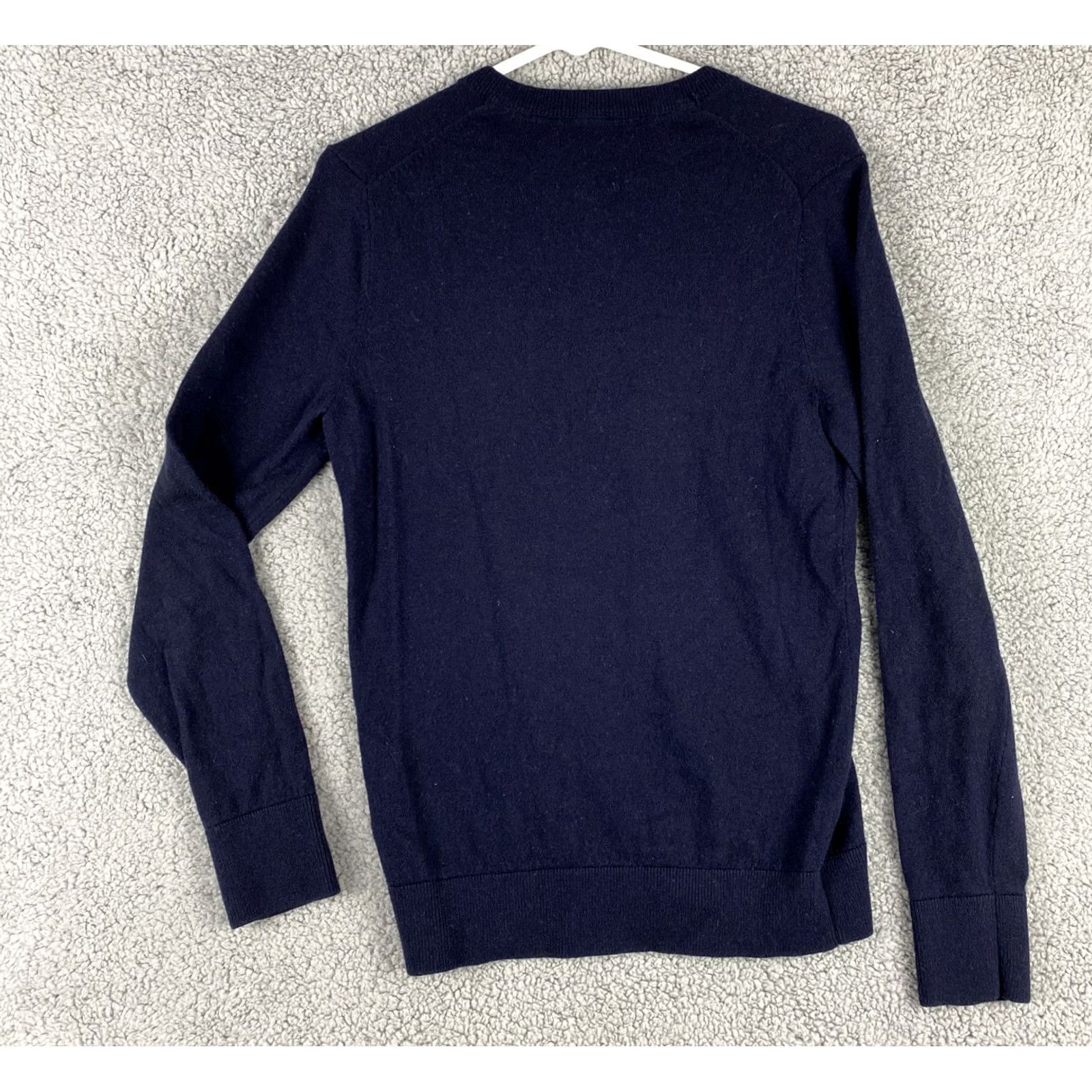 Abercrombie & Fitch Abercrombie & Fitch Sweater Mens XS V-Neck Navy Blue Wool-Acrylic Blend Size US XS / EU 42 / 0 - 6 Thumbnail