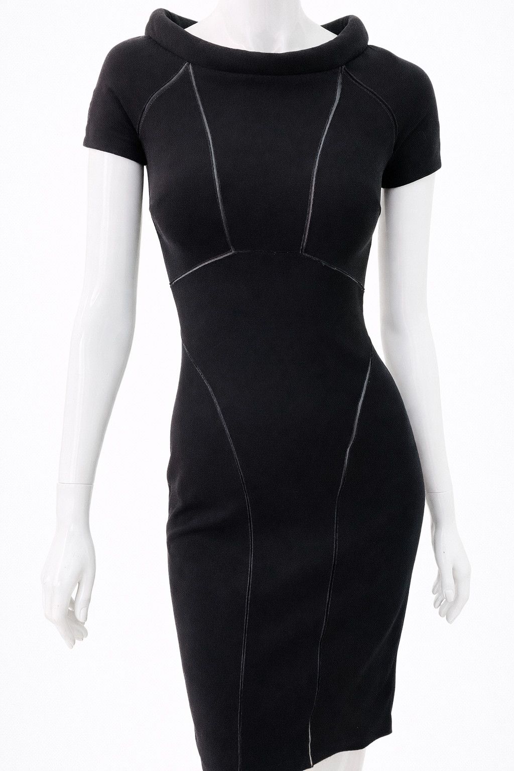 plein sud Plein Sud Bodycon Padded Semi-Transparent Midi Dress Size S / US 4 / IT 40 - 6 Thumbnail