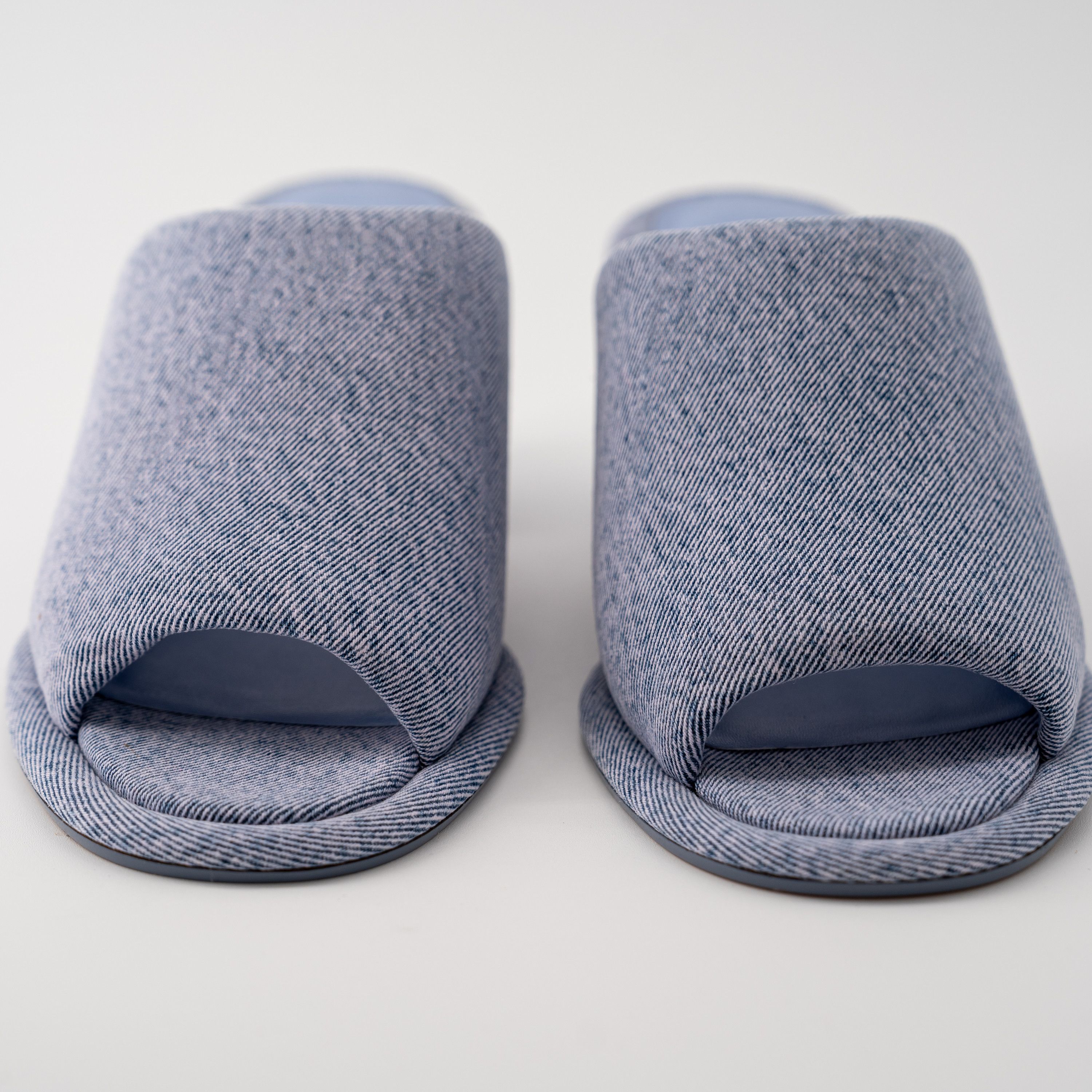 3.1 Phillip Lim 40 3.1 PHILLIP LIM Blue Denim Naomi Slip On Heeled Mules Size US 10 / IT 40 - 2 Thumbnail
