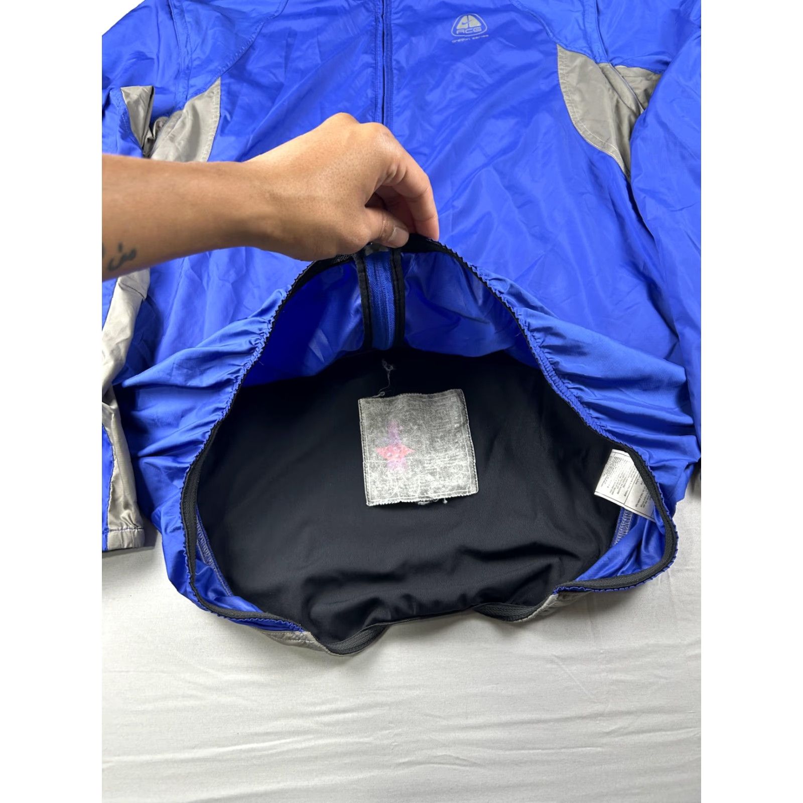 Nike Nike ACG Windbreaker Mens XL Blue Gray Hooded Cycling Jacket 3 Layer Size US XL / EU 56 / 4 - 4 Thumbnail