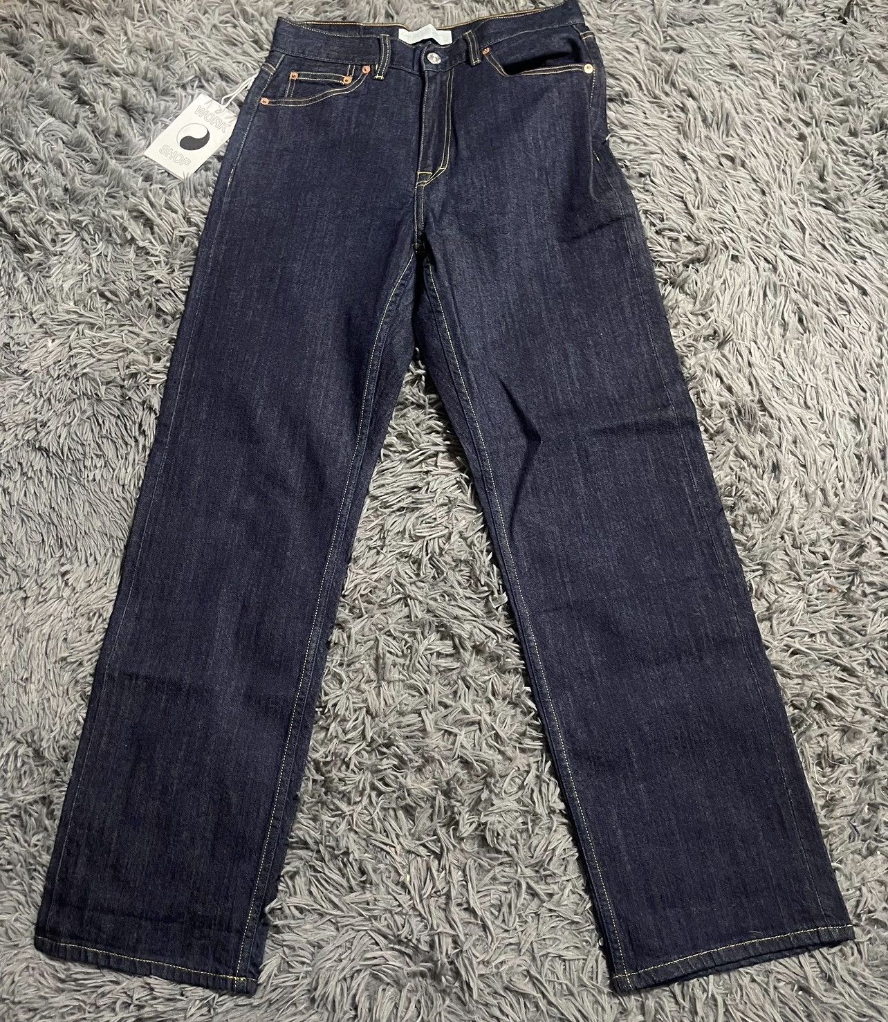 パンツ our legacy denim stussy Our Legacy - Work Cut Rinse Blue Denim