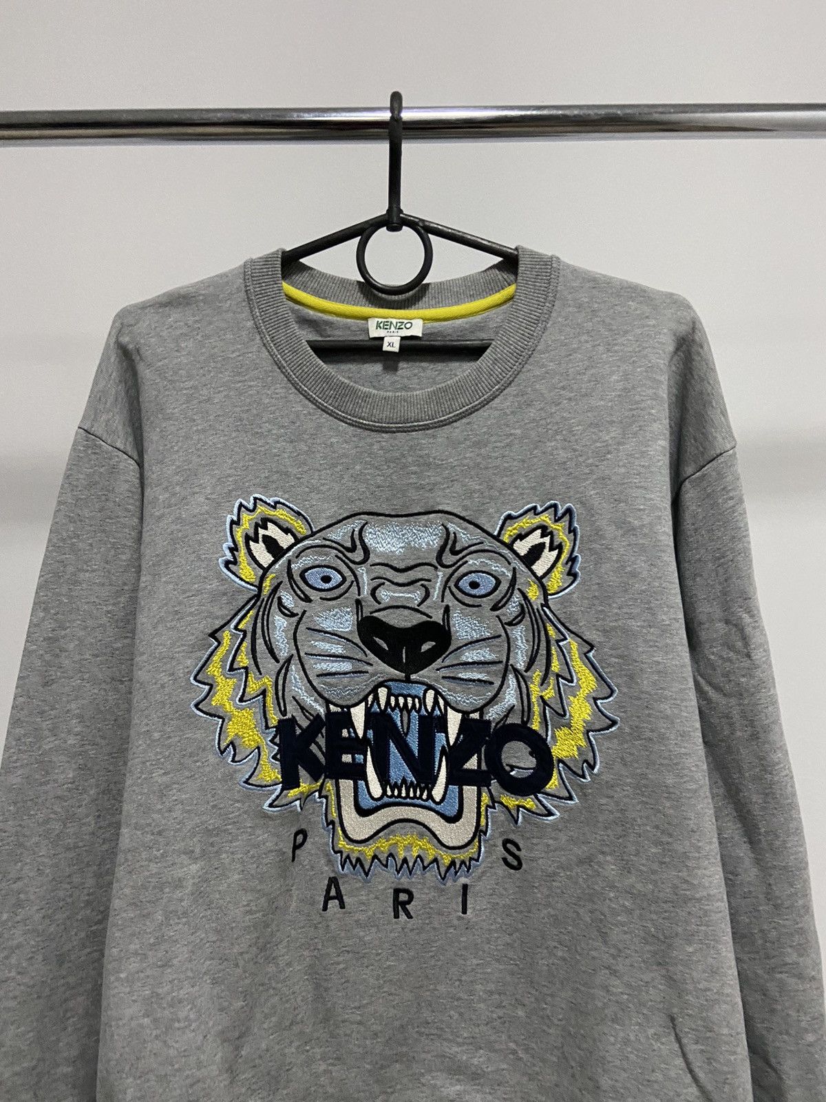 Kenzo × Vintage Kenzo tiger 🐯 Vintage Sweatshirt Big Logo Paris Luxury Size US XL / EU 56 / 4 - 2 Thumbnail