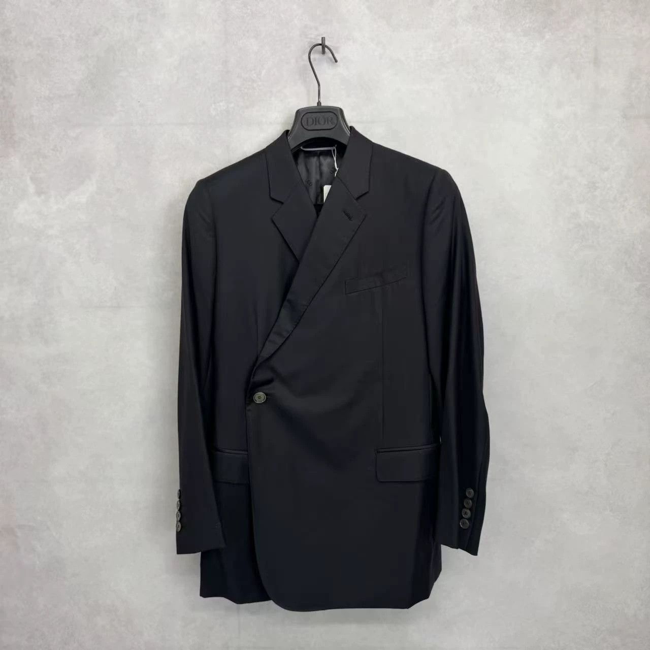 Dior Dior Black Wool Blazer Diagonal Button Size US S / EU 44-46 / 1 - 1 Thumbnail