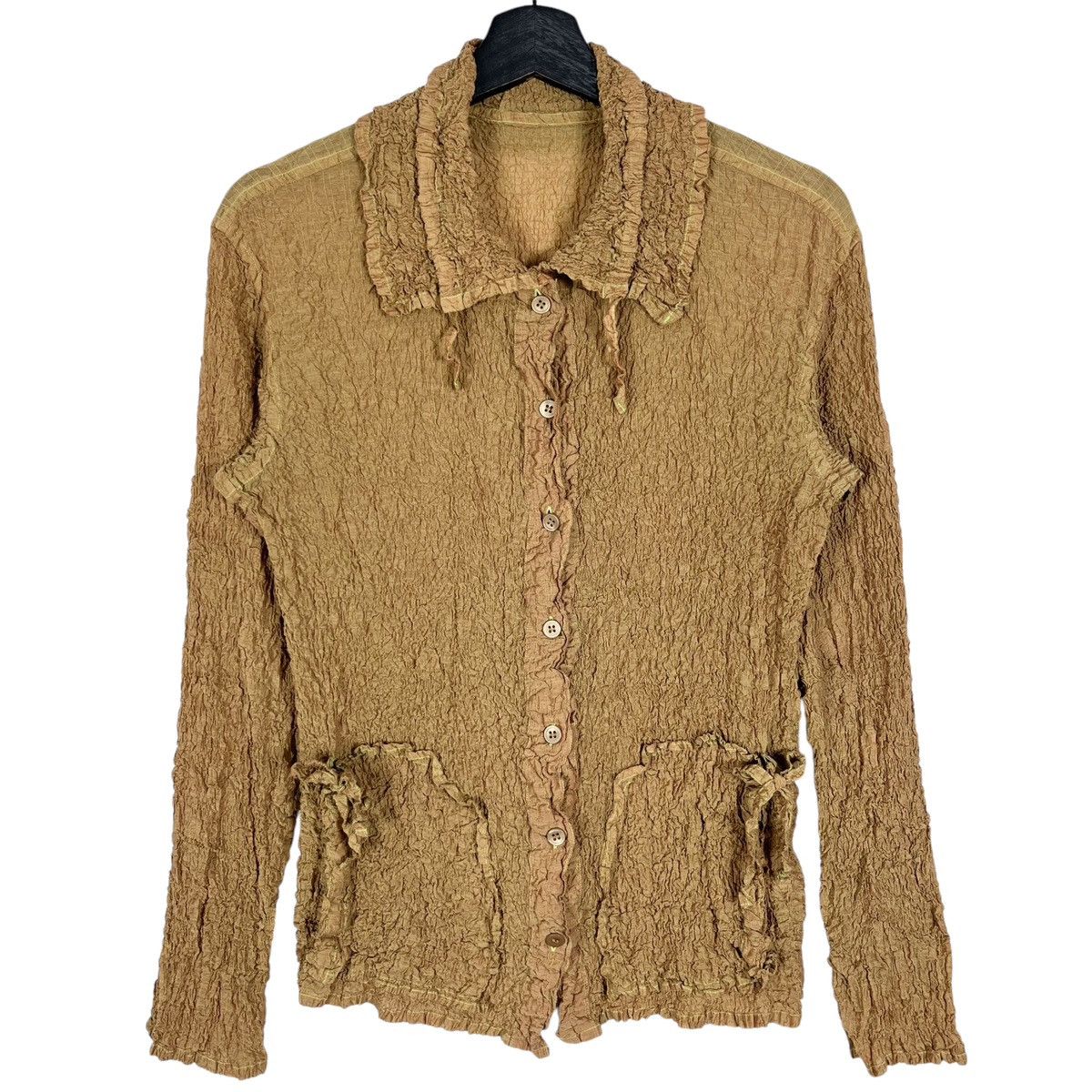 Designer × Issey Miyake × Japanese Brand Issey Miyake Me Button Up Stretchable Blouse Shirt Size S / US 4 / IT 40 - 1 Thumbnail