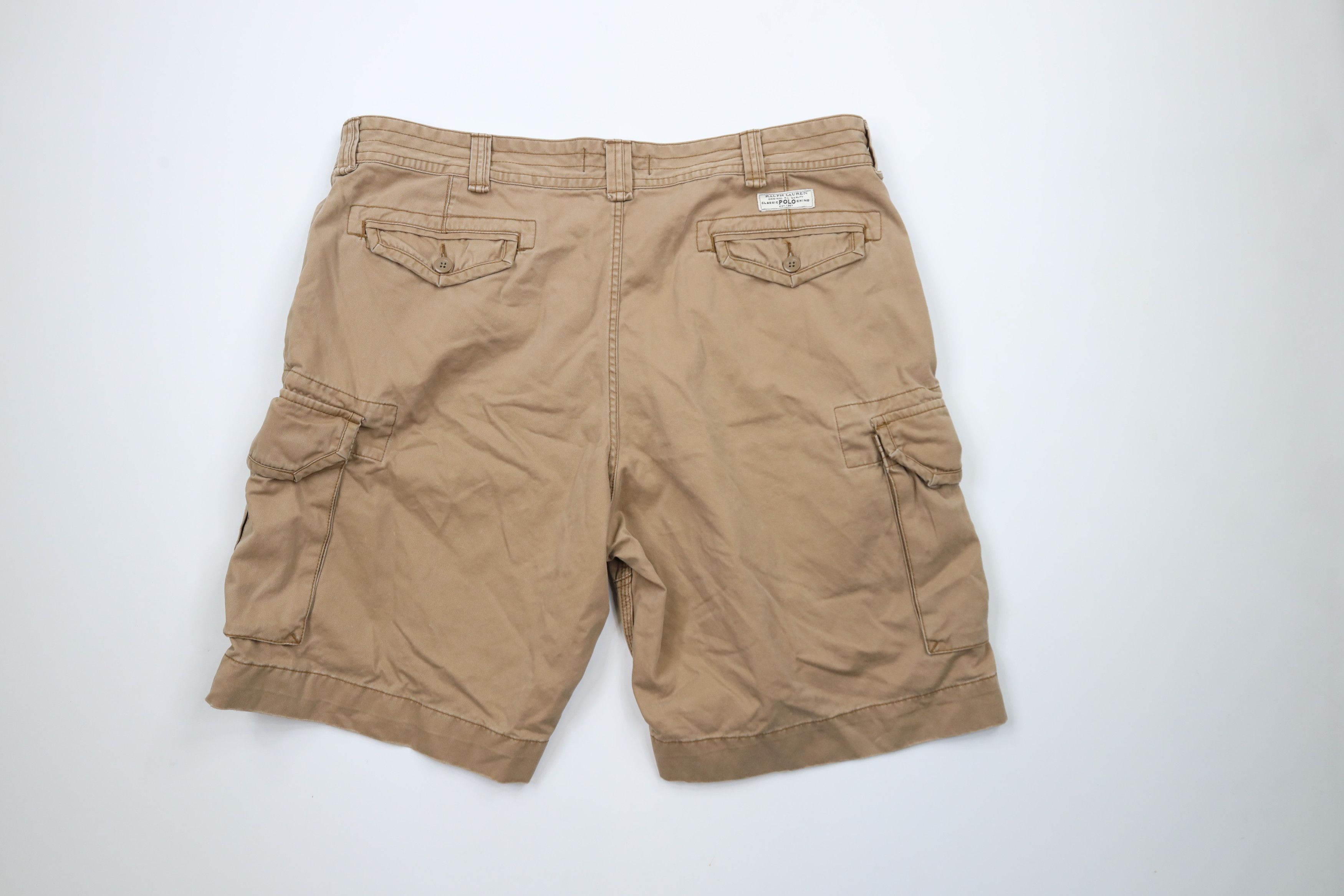 Ralph Lauren × Vintage Vintage 90s Ralph Lauren Heavyweight Shorts Brown Cotton Size US 42 / EU 58 - 10 Thumbnail