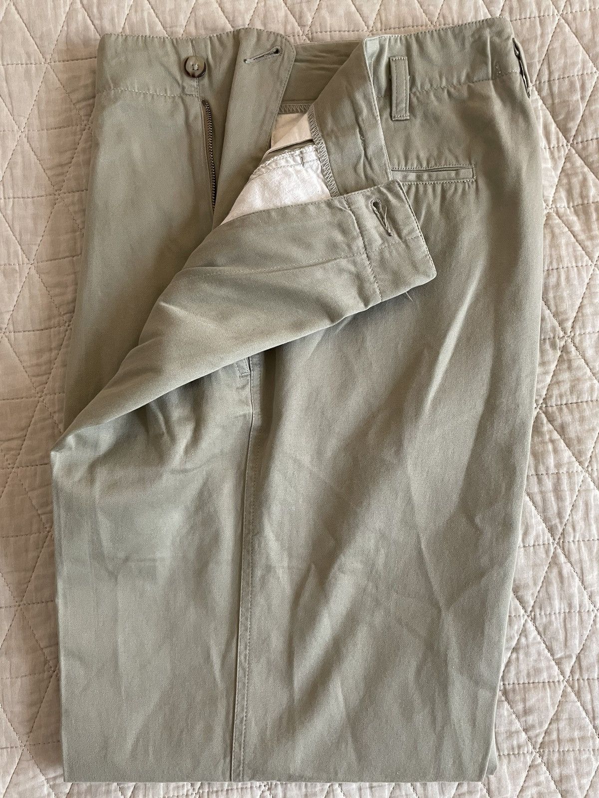 Lanvin Pleated Front High Waist Chino Trouser Size 27" / US 4 / IT 40 - 2 Thumbnail
