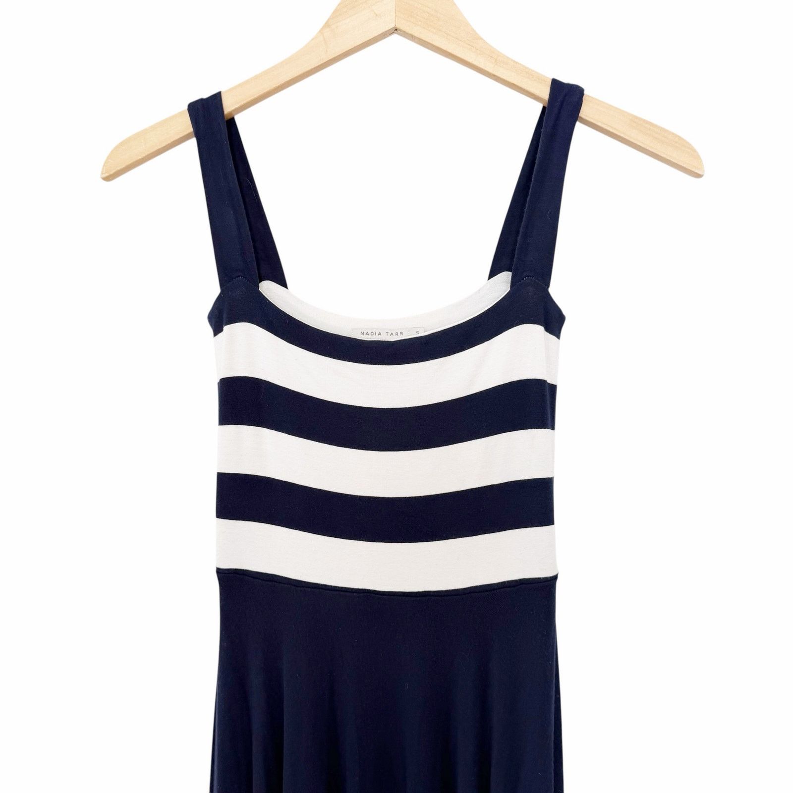 Other Nadia Tarr Navy Blue White Striped Sleeveless Dress Sz S Size S / US 4 / IT 40 - 3 Thumbnail