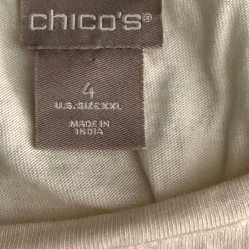 Vintage Chico's Chicos Tiered Ruffle Knit Top XXL Sleeveless Scoop Neck White Boho Coquette Gatsby 4 Hus Size XXL / US 16-18 / IT 52-54 - 6 Thumbnail