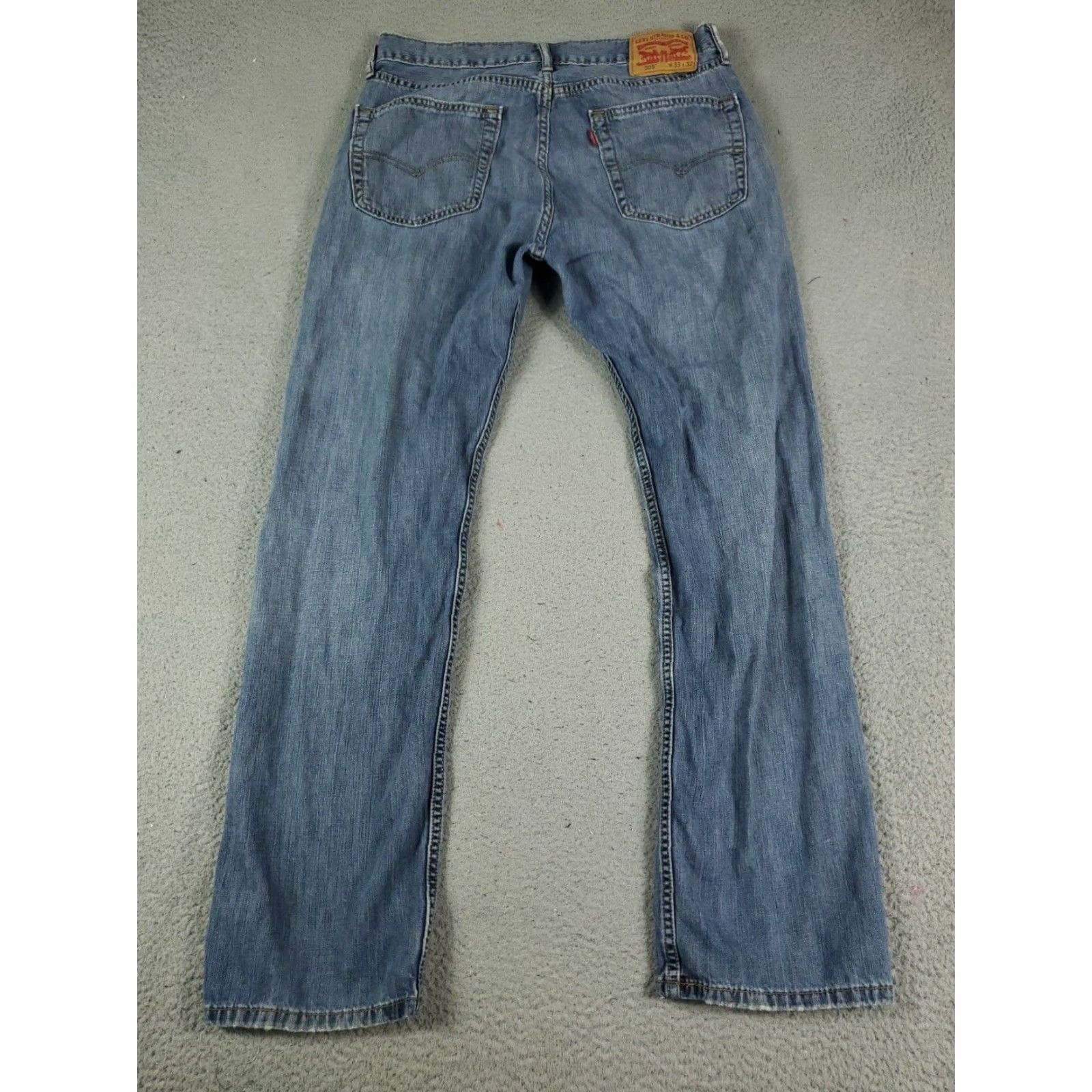 Levi's Levis Mens 505 Straight Leg Jeans Blue 33x30 Casual Denim Pants Size US 33 - 7 Thumbnail