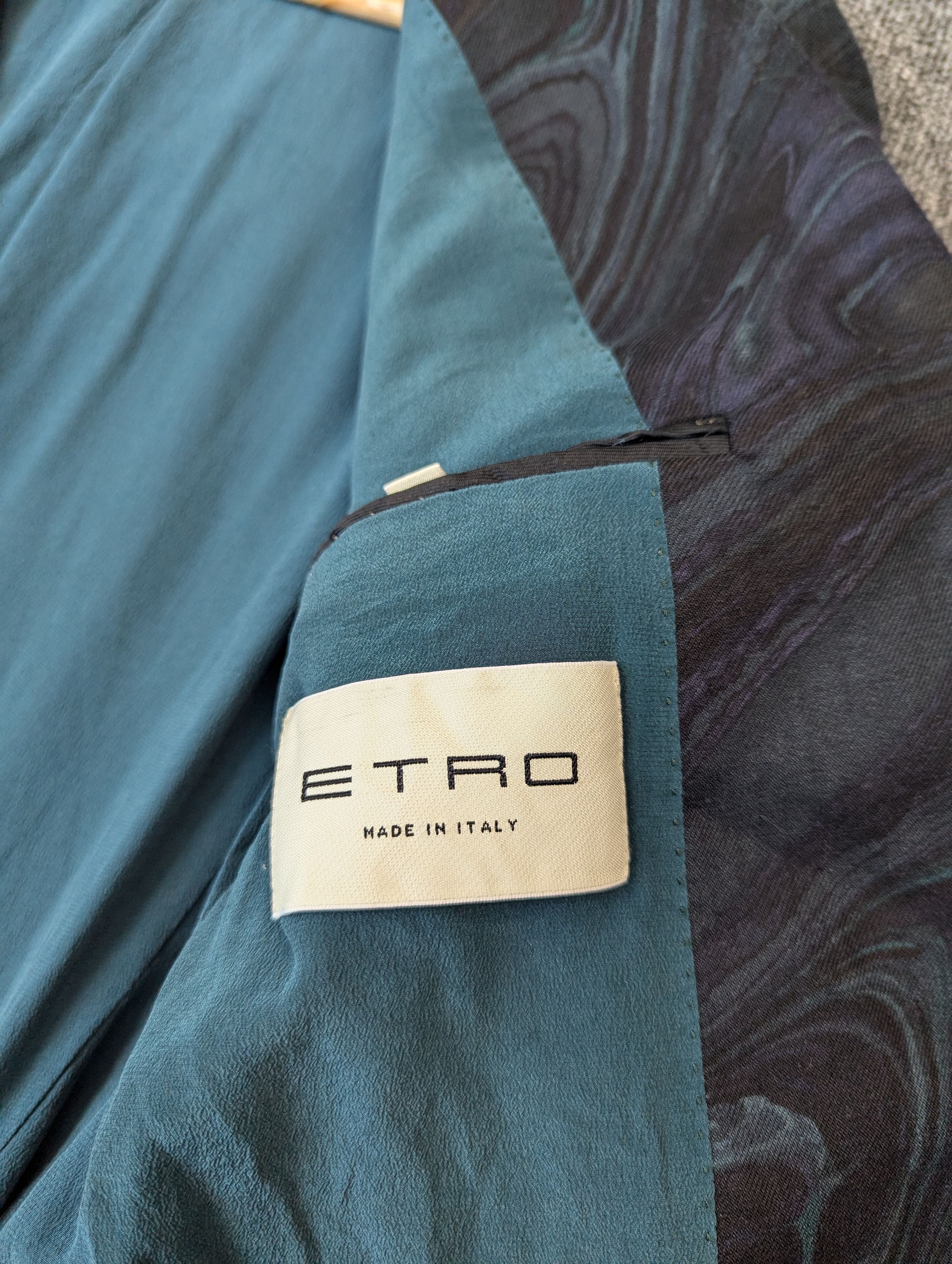 Etro ETRO Marble Pattern SUPER LEGGERA Emerald Green 46 Suit Size US S / EU 44-46 / 1 - 9 Thumbnail