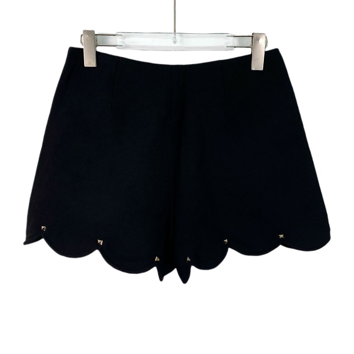 Valentino Valentino Black Scalloped Hem Shorts With Gold Stud Detailin Size 38" / US 16 / IT 52 - 6 Thumbnail