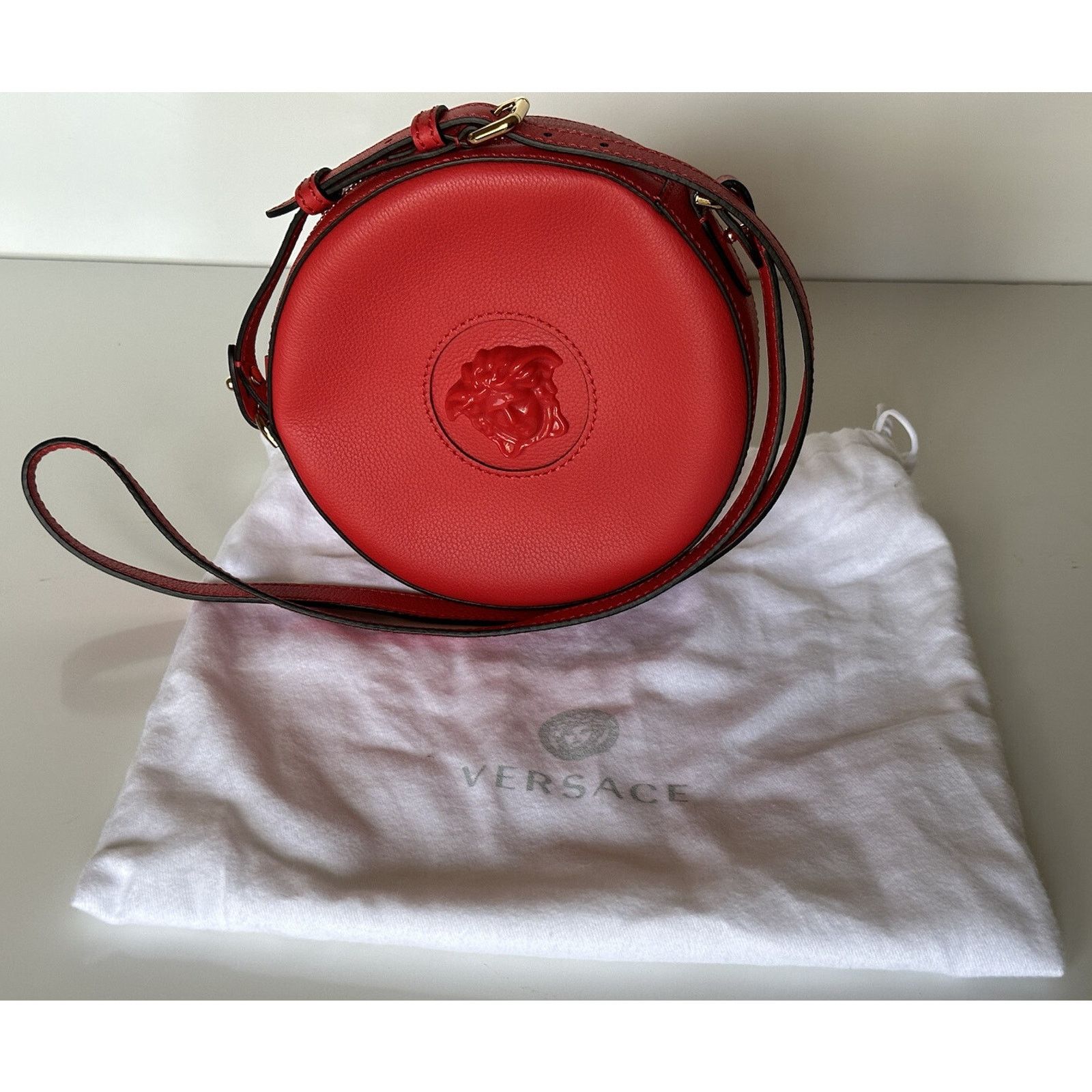 Versace Versace Medusa Head Leather Round Red Crossbody Bag DBFI050 Size ONE SIZE - 14 Thumbnail