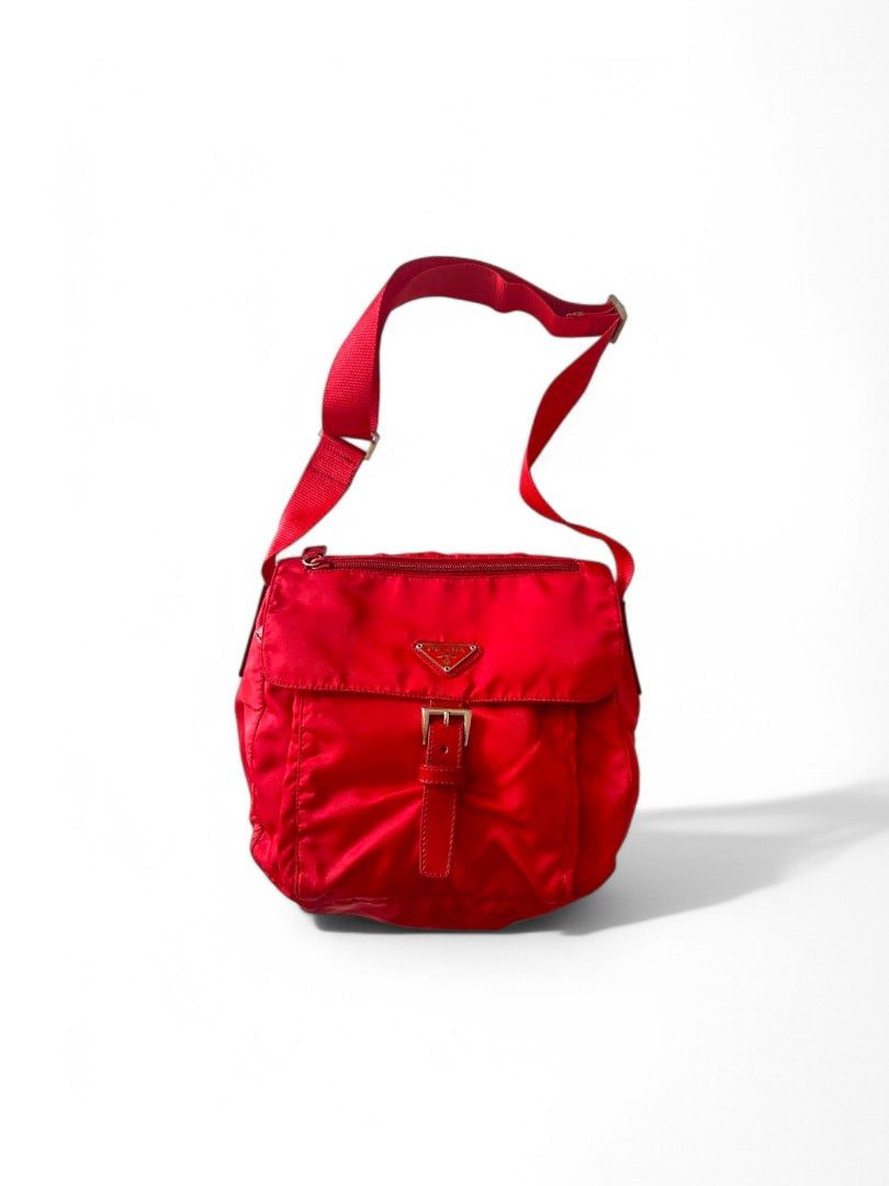 Prada Prada - Shoulder Bag Crossbody Triangle Logo Plate Red Size ONE SIZE - 1 Thumbnail