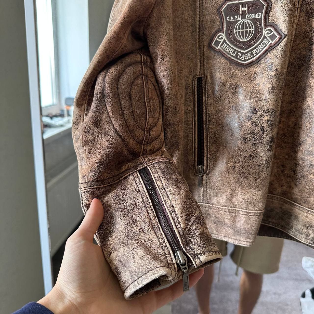 Other Vintage Leather Avant Garde Faded Style Biker Jacket Size US S / EU 44-46 / 1 - 5 Thumbnail