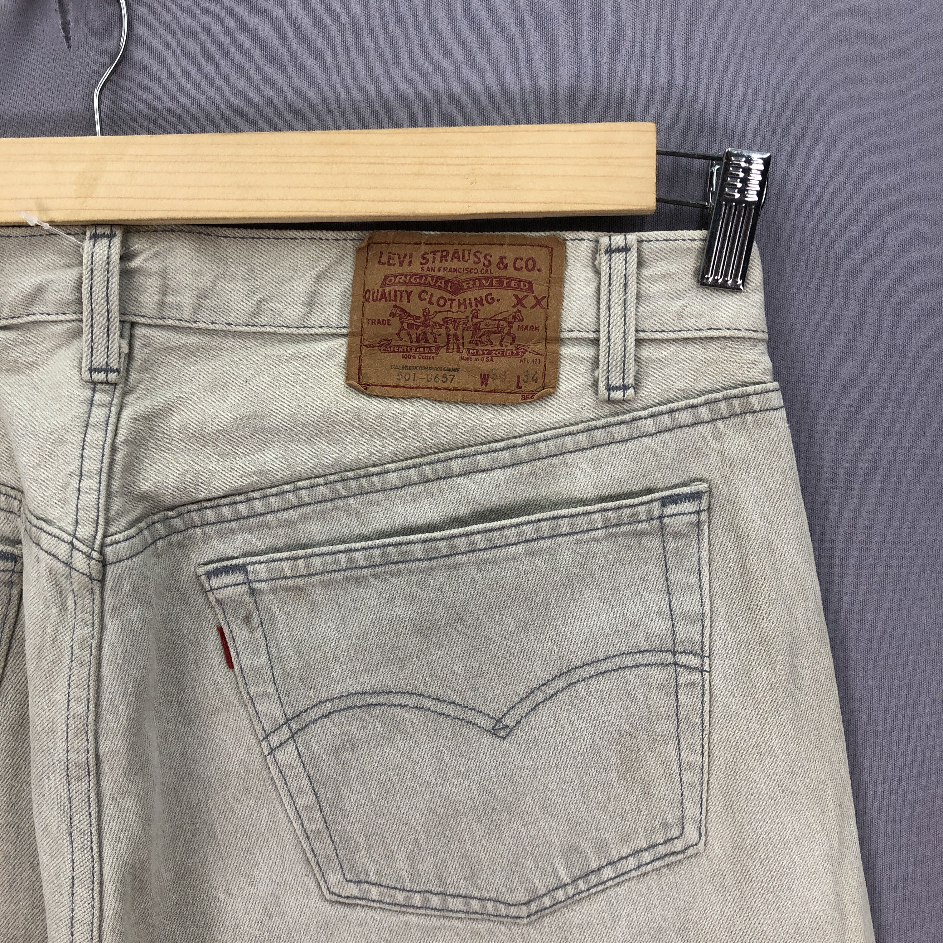 Levi's Vintage Levis 501 Jeans Levi's Faded Gray Ash Denim Pants Size US 36 / EU 52 - 5 Thumbnail