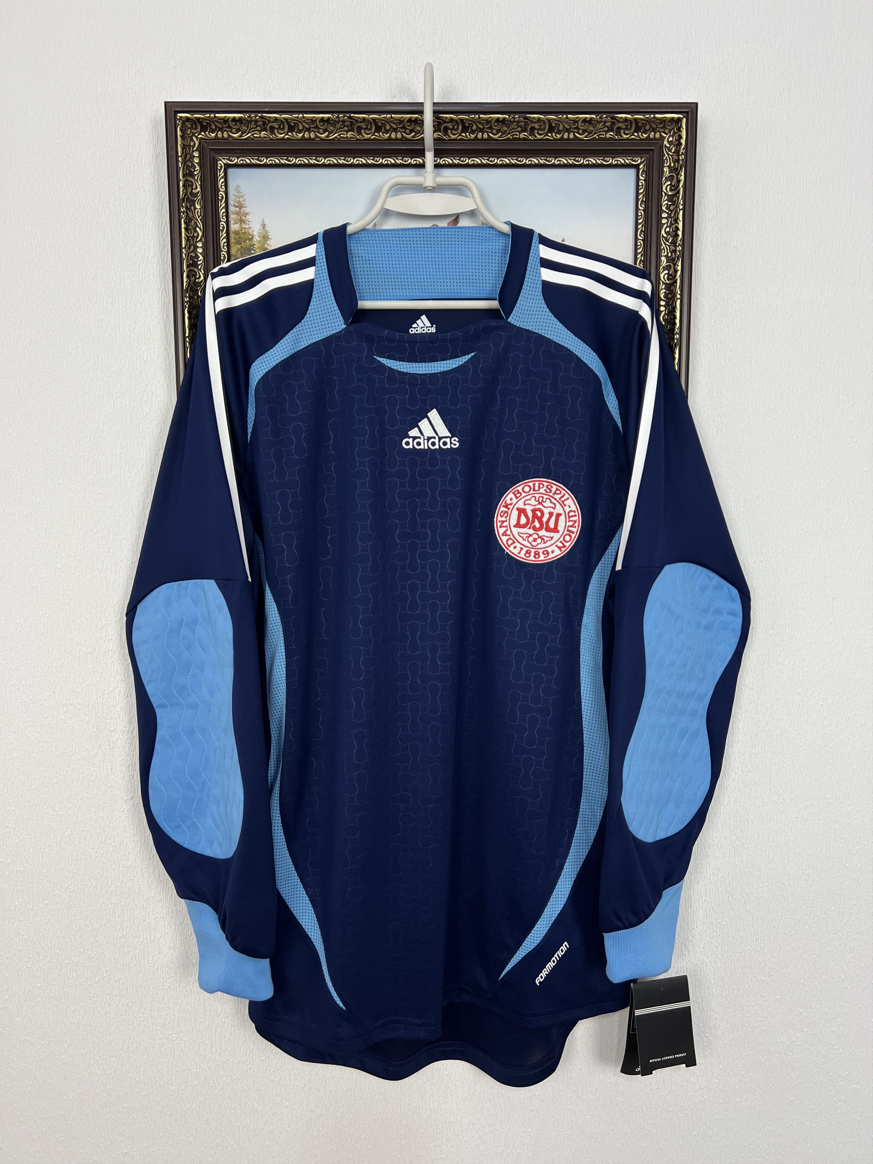 Adidas Denmark Goalkeeper football shirt 2006 Jersey Player Issue Size US M / EU 48-50 / 2 - 1 Thumbnail
