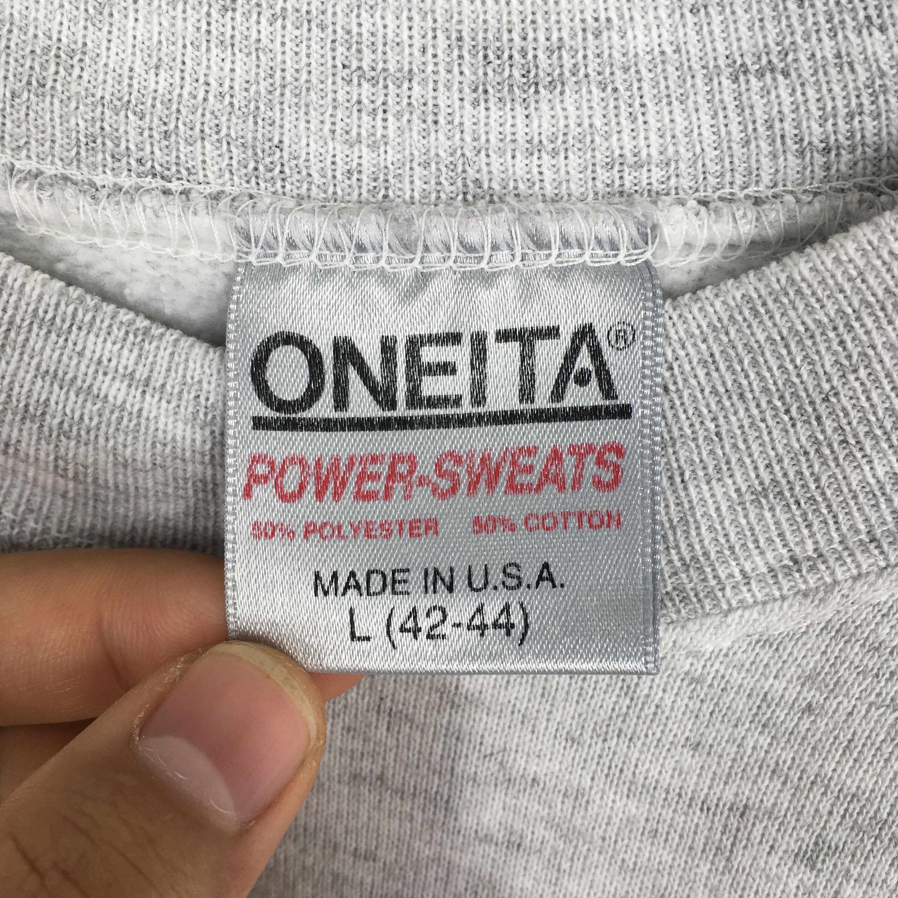 Vintage Vintage 90’s Oneita Usa Gray Sweatshirt Large Size US M / EU 48-50 / 2 - 4 Thumbnail