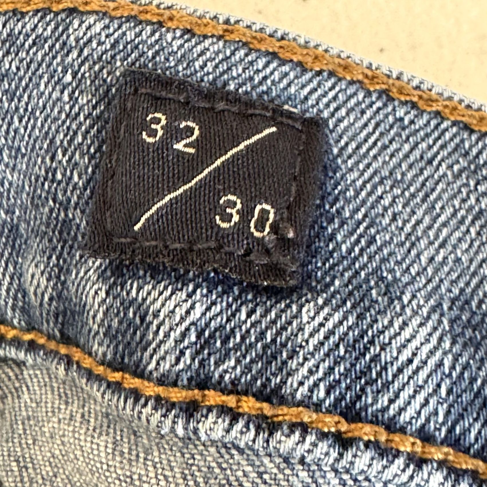 Lucky Brand Lucky Brand 410 Athletic Slim Jeans Mens 32x29 Blue Denim Medium Wash Slim Tapered 5-Pocket Pockets Zip Fly Button Mens Jeans Size US 32 / EU 48 - 6 Thumbnail