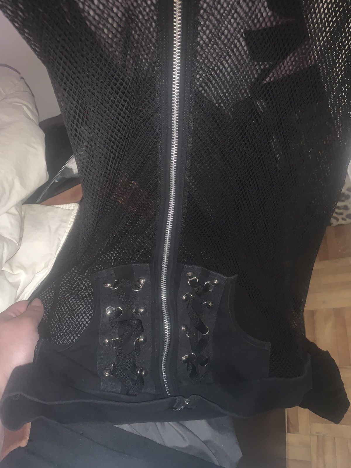 Vintage Living dead souls vintage Fishnet zip up hoodie Size XL / US 12-14 / IT 48-50 - 4 Thumbnail