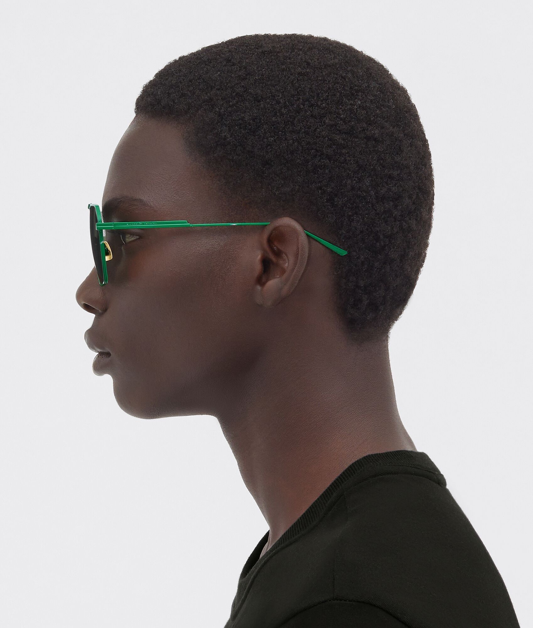 Bottega Veneta o1n1vont0924 Size: OS / Classic Aviator Sunglasses in Green Size ONE SIZE - 4 Thumbnail