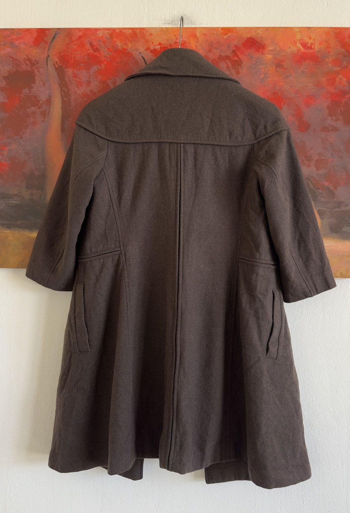 Jil Sander Jil Sender x Uniqlo Wool Brown Short Sleeve Coat Size L Size L / US 10 / IT 46 - 8 Thumbnail
