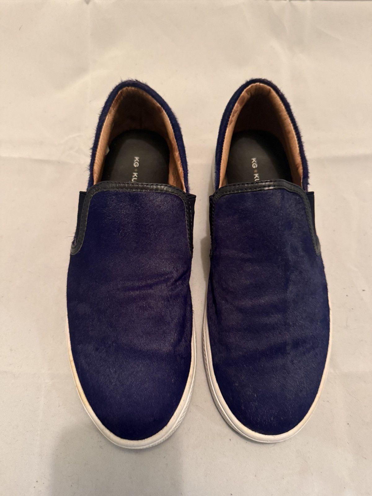 Kurt Geiger Kurt Geiger London Navy Blue Calf Hair slip-on Sneaker sz8 Size US 8 / EU 41 - 1 Thumbnail