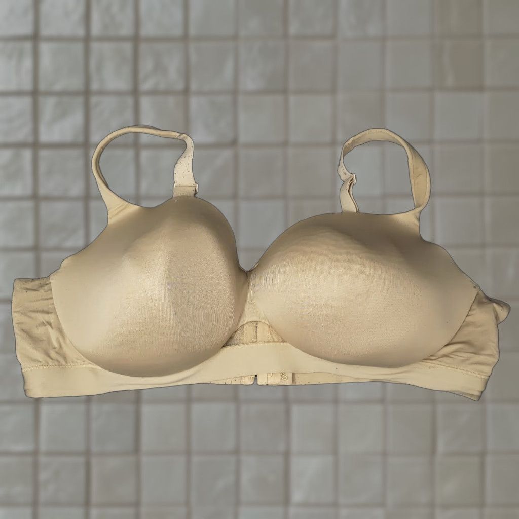 Vintage Cacique Balconette Bra Women 46Dd Beige Lightly Lined Underwired Padded Lingerie Plus Size