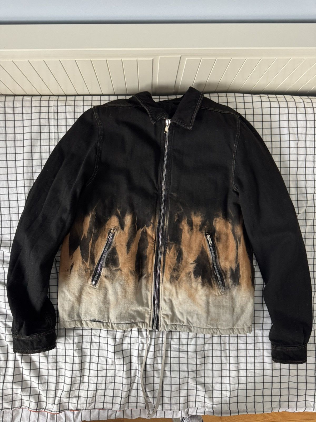 Rick Owens Drkshdw Rick Owens DRKSHDW Tie-Dye Denim Padded Jacket Size US M / EU 48-50 / 2 - 1 Thumbnail