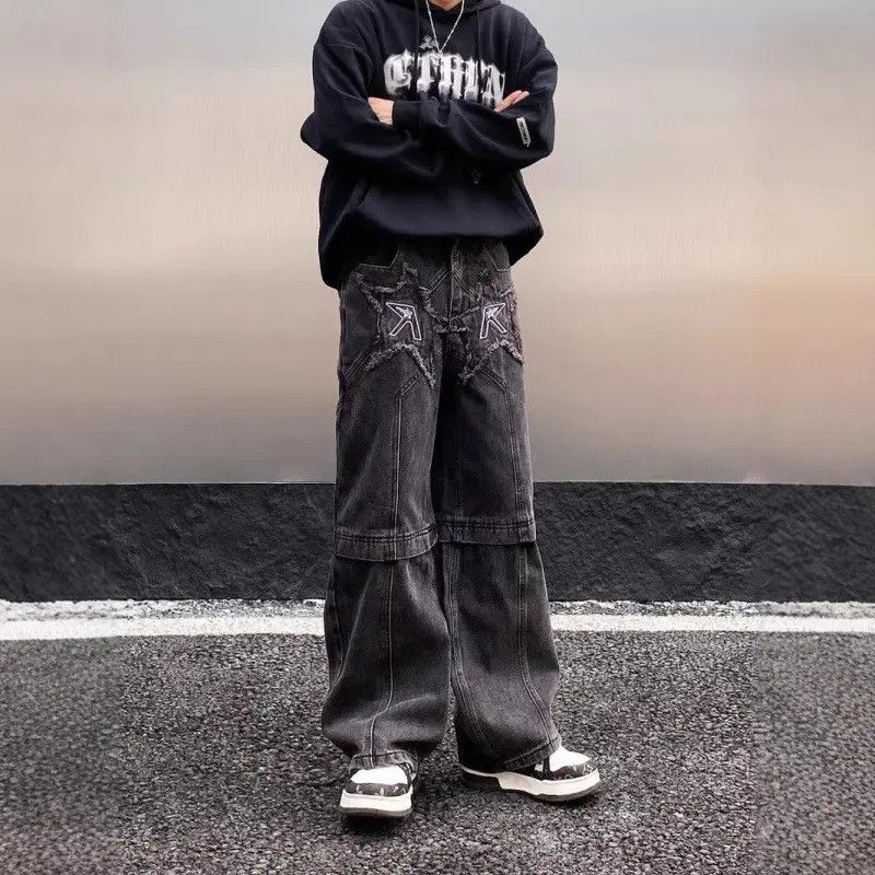 Japanese Brand × Jean Retro straight leg patchwork micro flared jeans Size US 32 / EU 48 - 2 Thumbnail