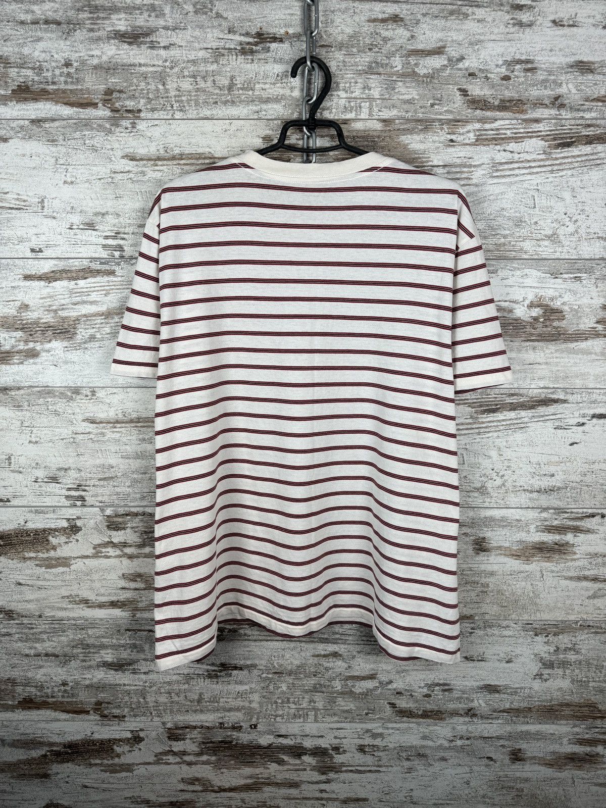 Allsaints × Japanese Brand Mens AllSaints T-shirt big logo stripes center logo tee Size US L / EU 52-54 / 3 - 10 Thumbnail