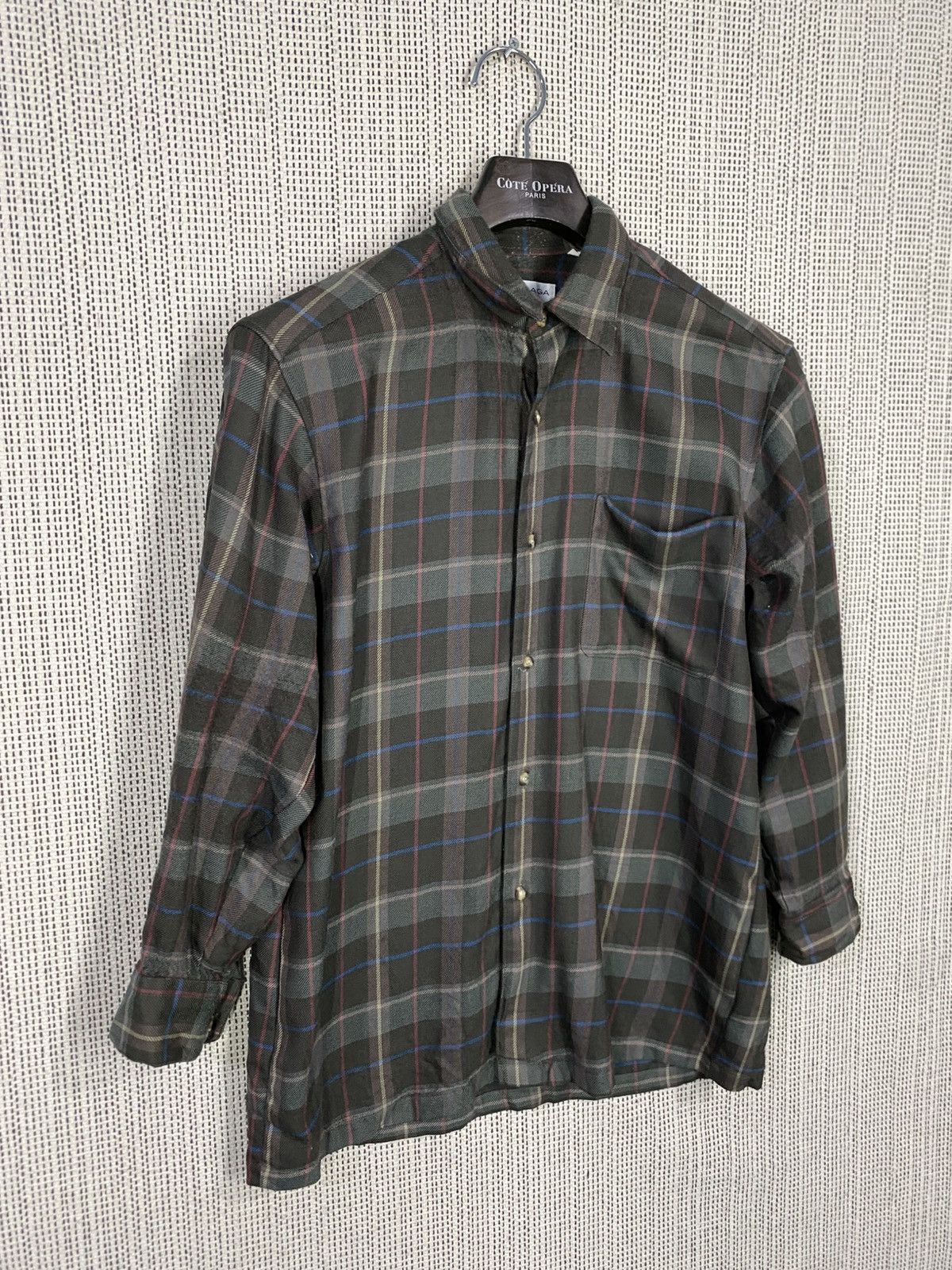 Balenciaga Vintage 90s balenciaga woolshirt button check hard to find Size US M / EU 48-50 / 2 - 2 Thumbnail
