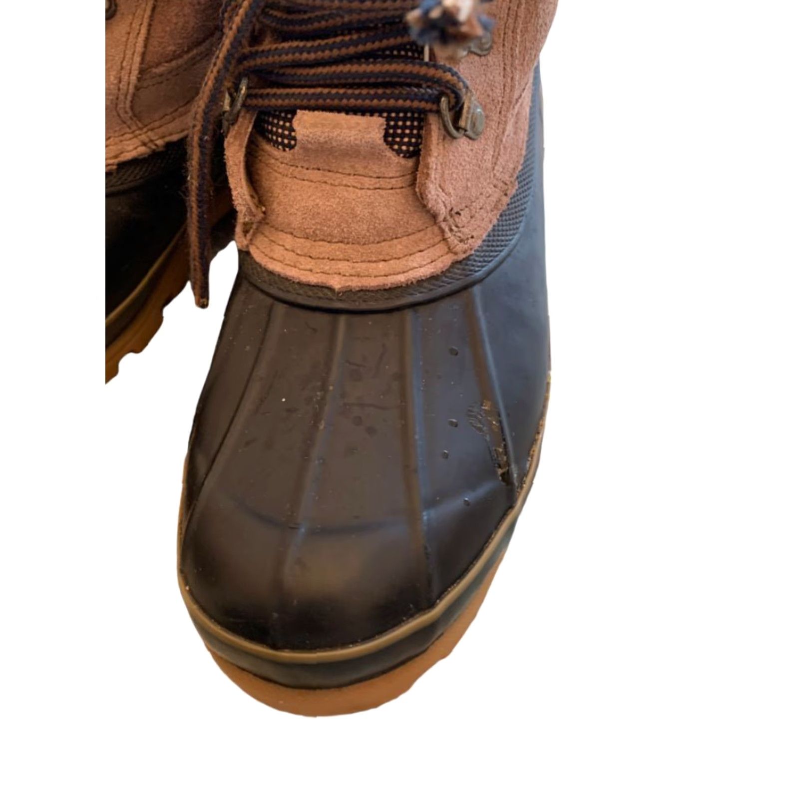 Vintage VINTAGE Boston Accent Sleek Women’s Lace Up Winter Boots Tan Suede Navy Blue 9M Blue Suede Winter Boots Women’s Shoes Duck Boots Size US 9 / IT 39 - 3 Thumbnail