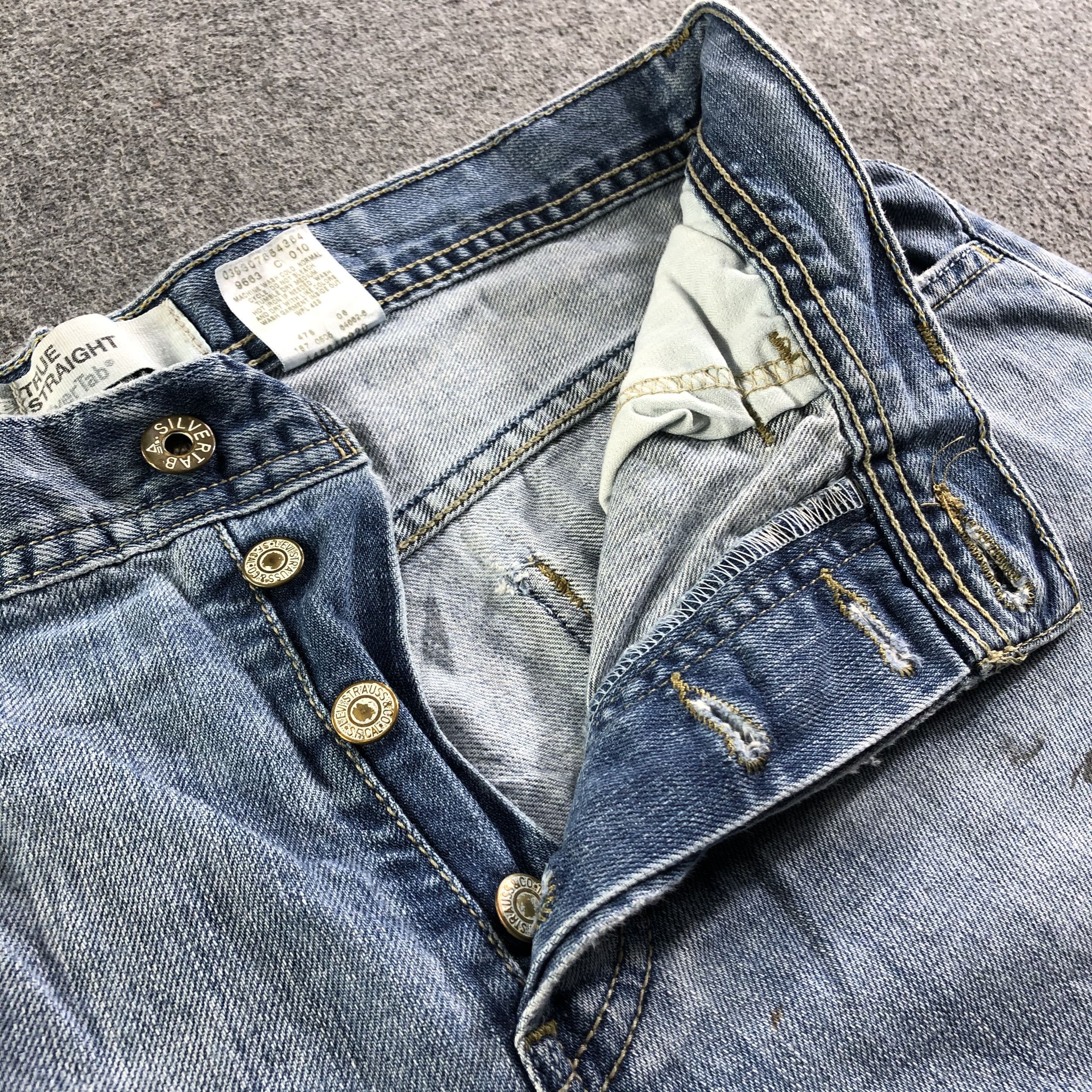 Levi's Vintage Blue Wash Levis SilverTab Jeans-J3457 Size US 35 - 7 Thumbnail
