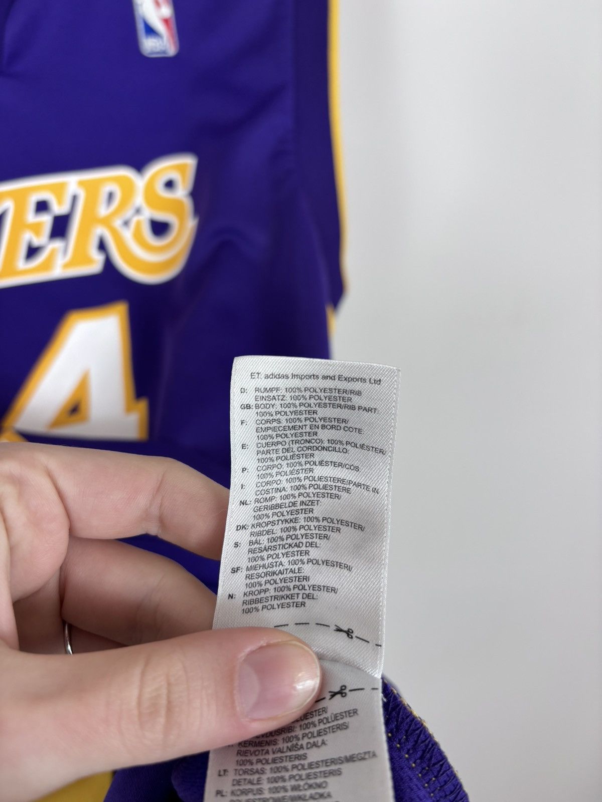 Adidas Adidas Los Angeles Lakers 2013 Kobe Bryant #24 NBA Jersey Size US M / EU 48-50 / 2 - 14 Thumbnail