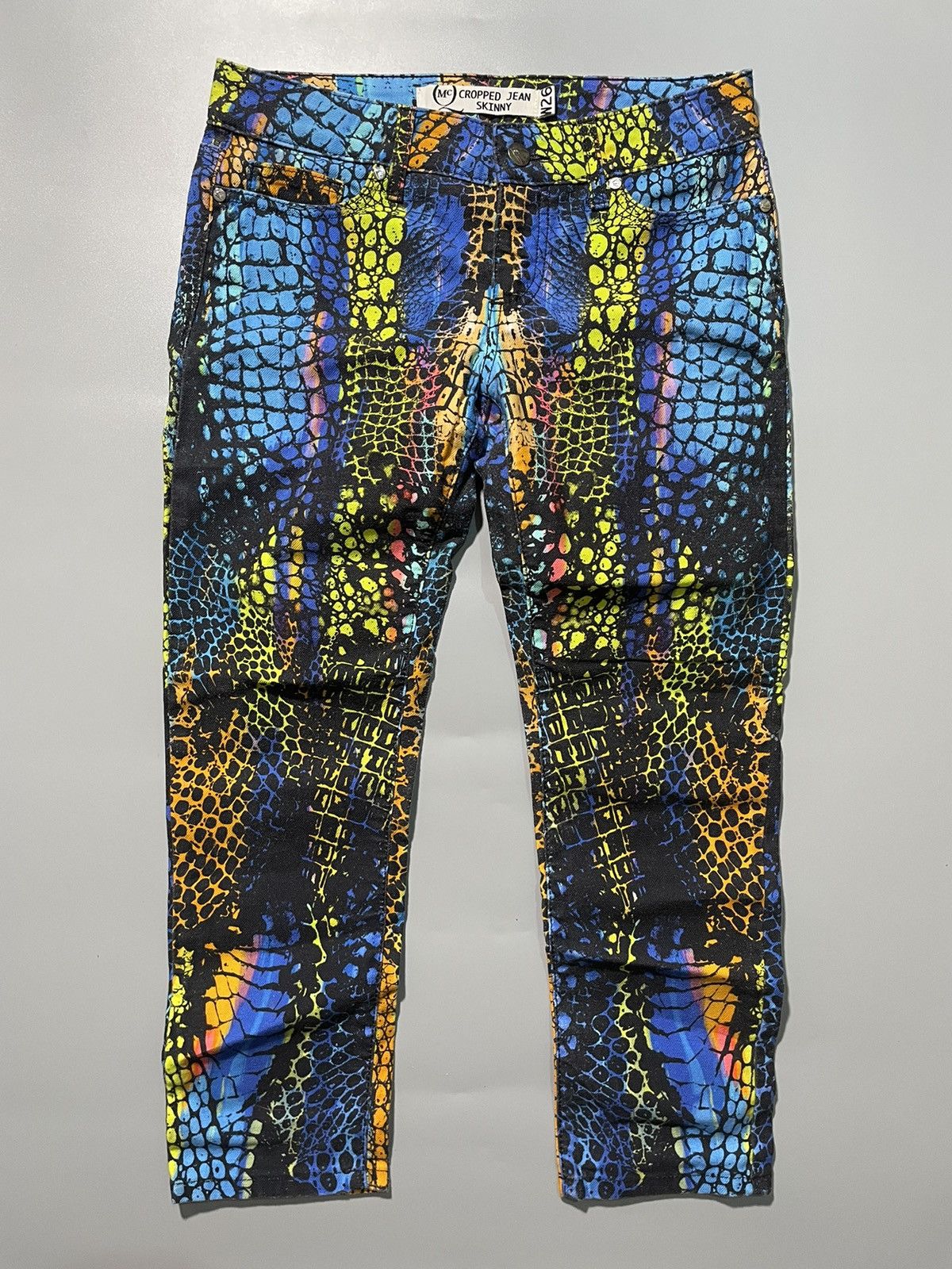 Alexander McQueen Alexander McQueen Multi Color Crocs Skin Print Jeans Size 26" / US 2 / IT 38 - 1 Thumbnail