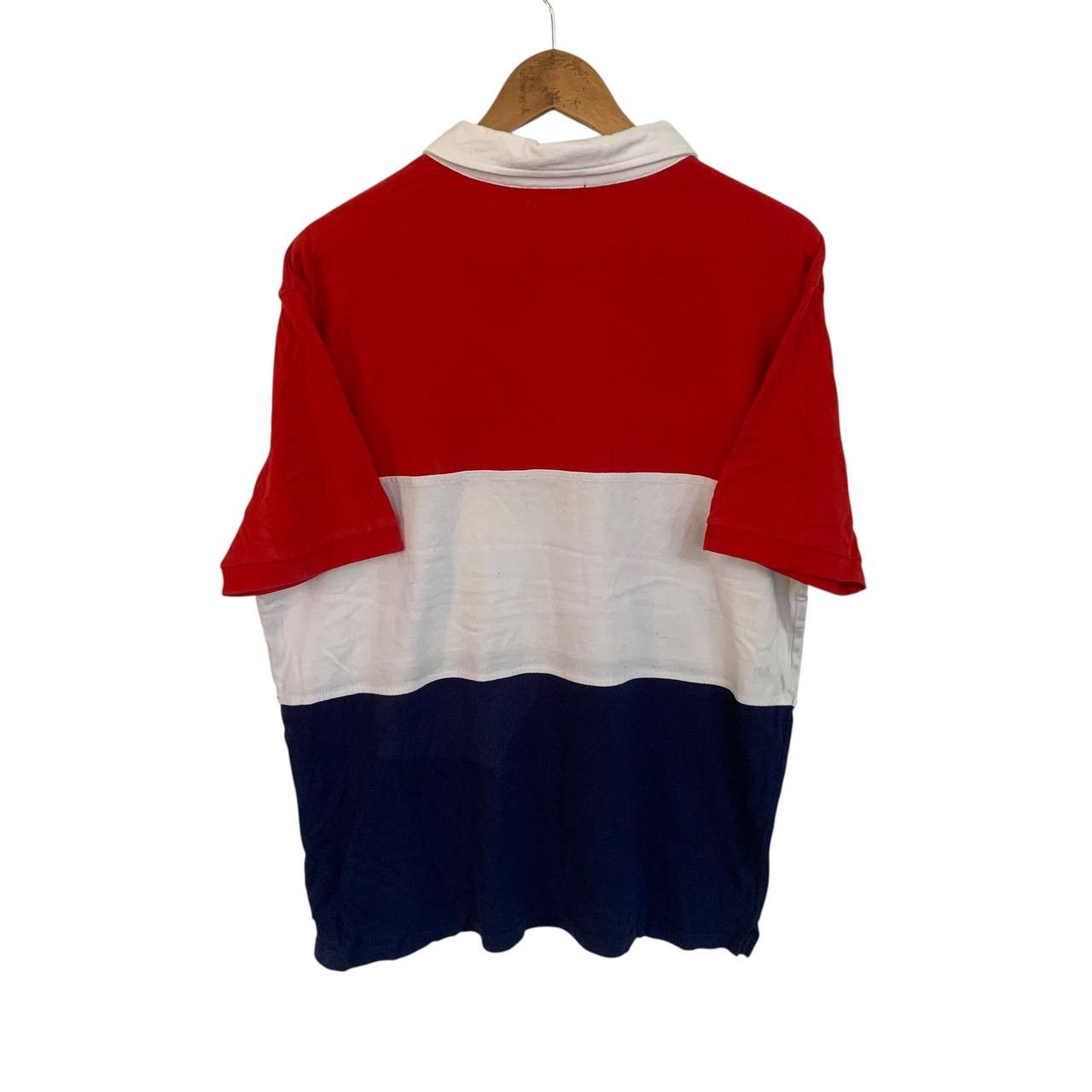 Other Spell Out USA three Color Stripe Polo Shirt Size US L / EU 52-54 / 3 - 3 Thumbnail
