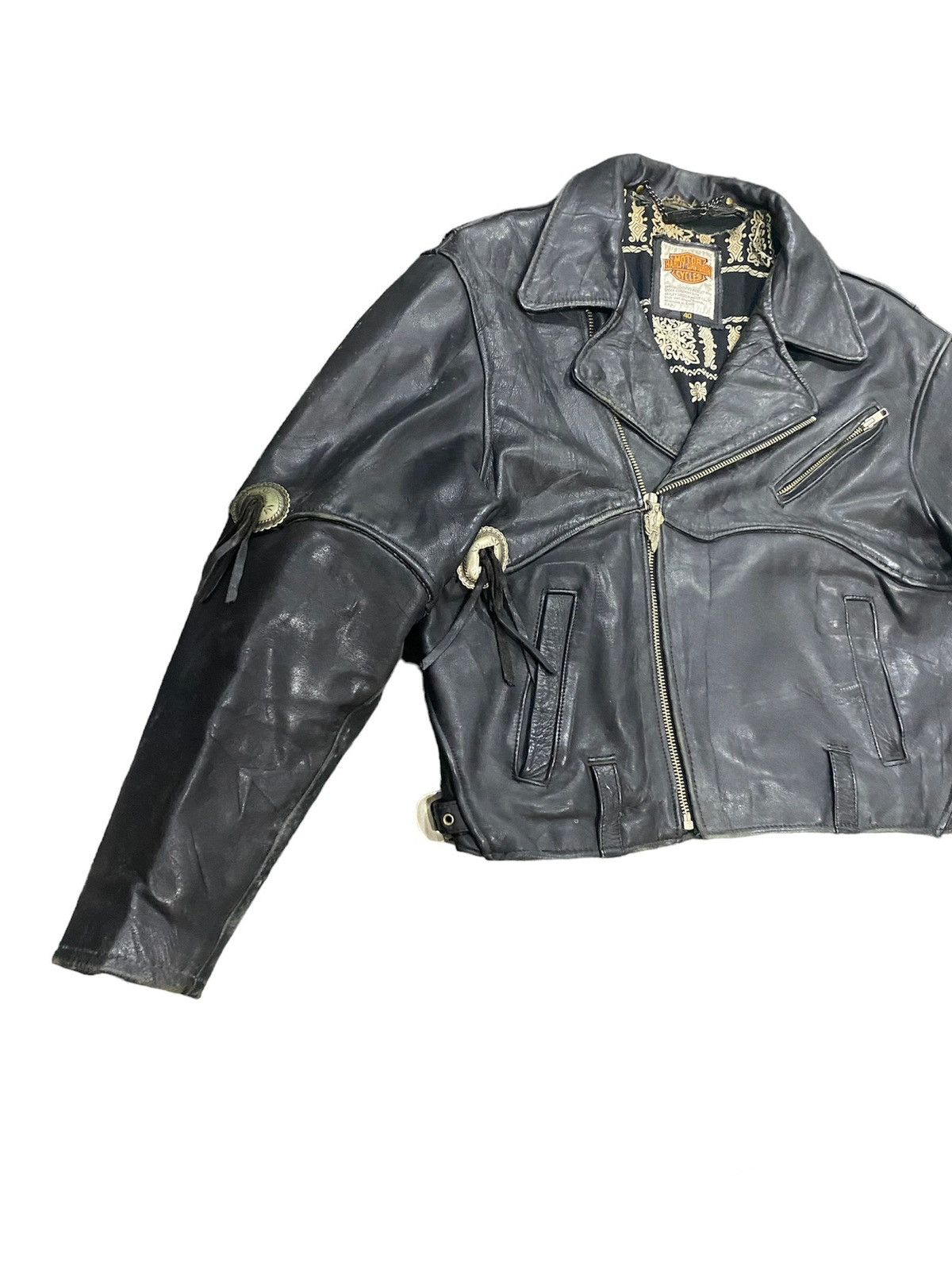Harley Davidson VINTAGE HARLEY DAVIDSON BIKER LEATHER JACKET SCREAMING EAGLE Size US M / EU 48-50 / 2 - 3 Thumbnail