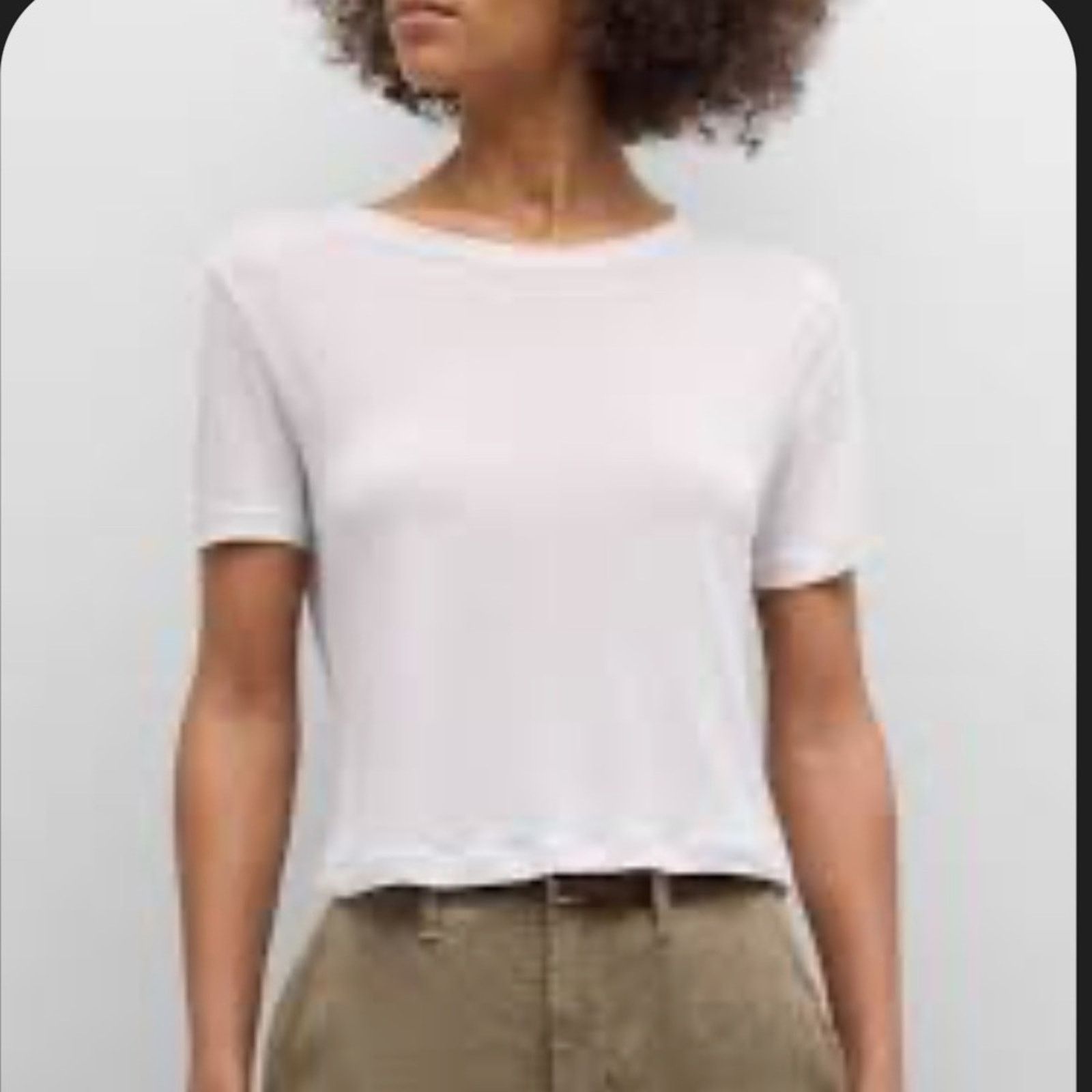 L'AGENCE NWT L'AGENCE $120 White Short Sleeve Tee size Large Size L / US 10 / IT 46 - 4 Thumbnail