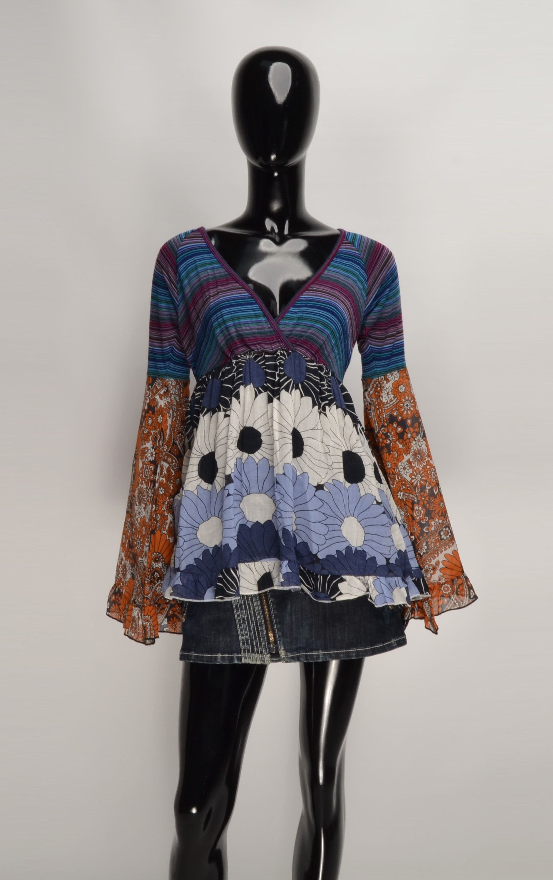 Designer × Vintage Nolita North Little Italy Y2K Fairy Boho Bell Sleeve Floral Size M / US 6-8 / IT 42-44 - 1 Thumbnail