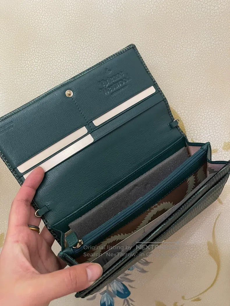 Vivienne Westwood Vivienne Westwood Dark green lizard pattern long wallet Size ONE SIZE - 4 Thumbnail