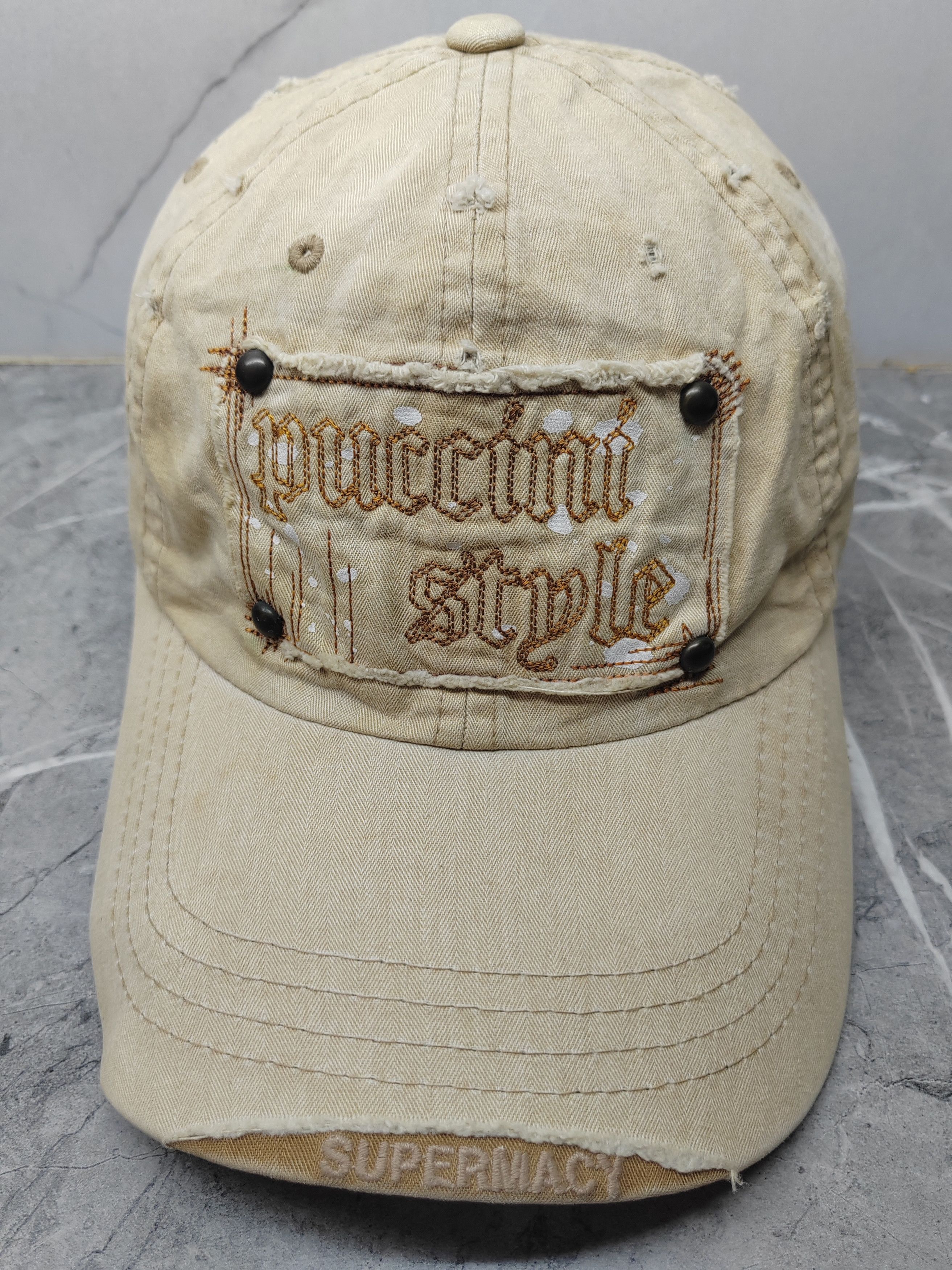 Vintage Vintage Puccini Style Distressed Style Cap Hat Size ONE SIZE - 2 Thumbnail