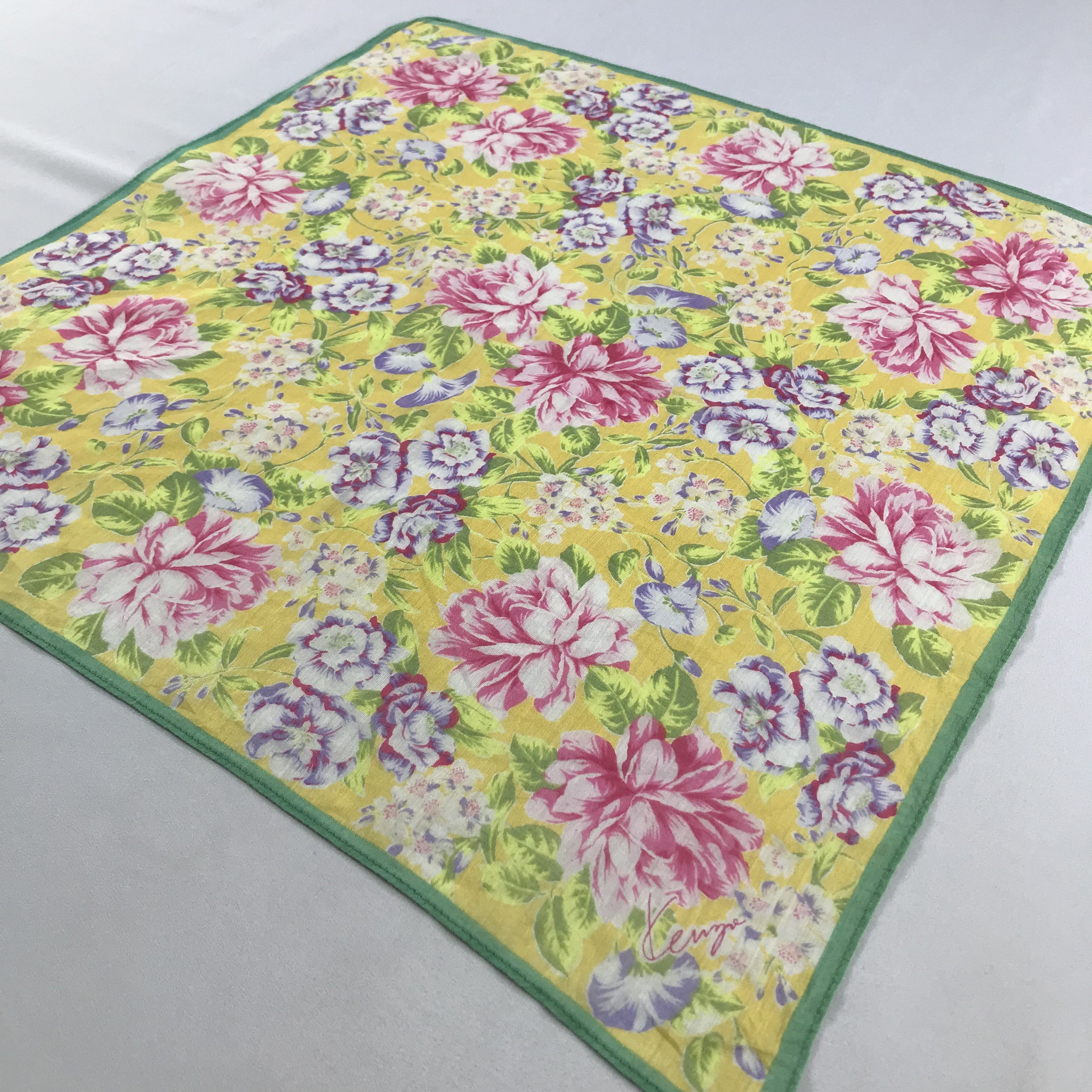 Kenzo × Vintage Kenzo Bandana / Handkerchief / Neckerchief - S2687 Size ONE SIZE - 2 Thumbnail