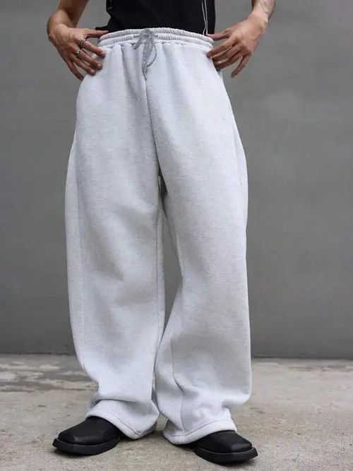 Designer × Japanese Brand Light grey Wide Leg Sweatpants Loose fit and baggy Size US 36 / EU 52 - 2 Thumbnail
