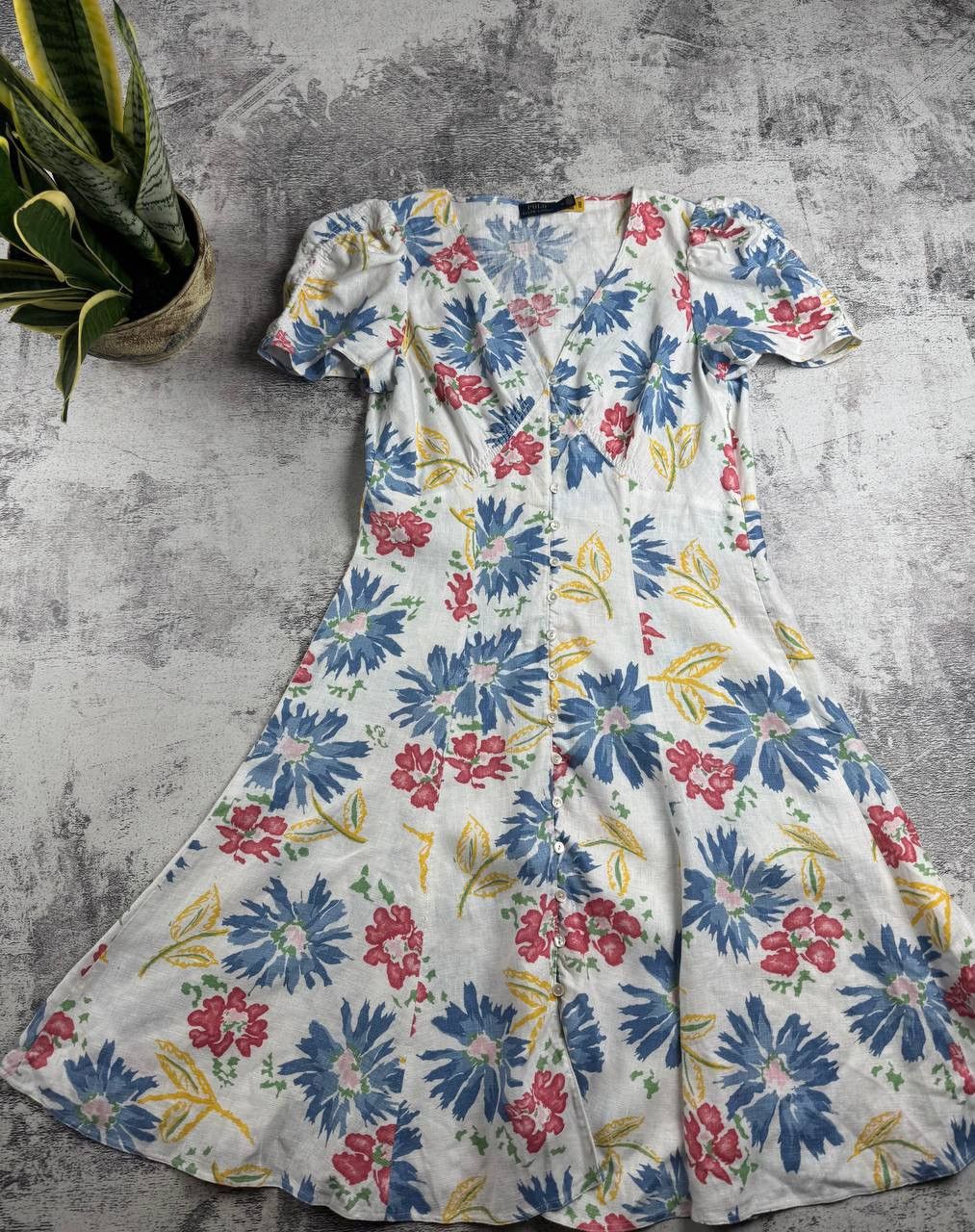 Polo Ralph Lauren Polo Ralph Lauren Tulum Floral Linen Dress Button-Front Min Women’s Designer Size L / US 10 / IT 46 - 3 Thumbnail