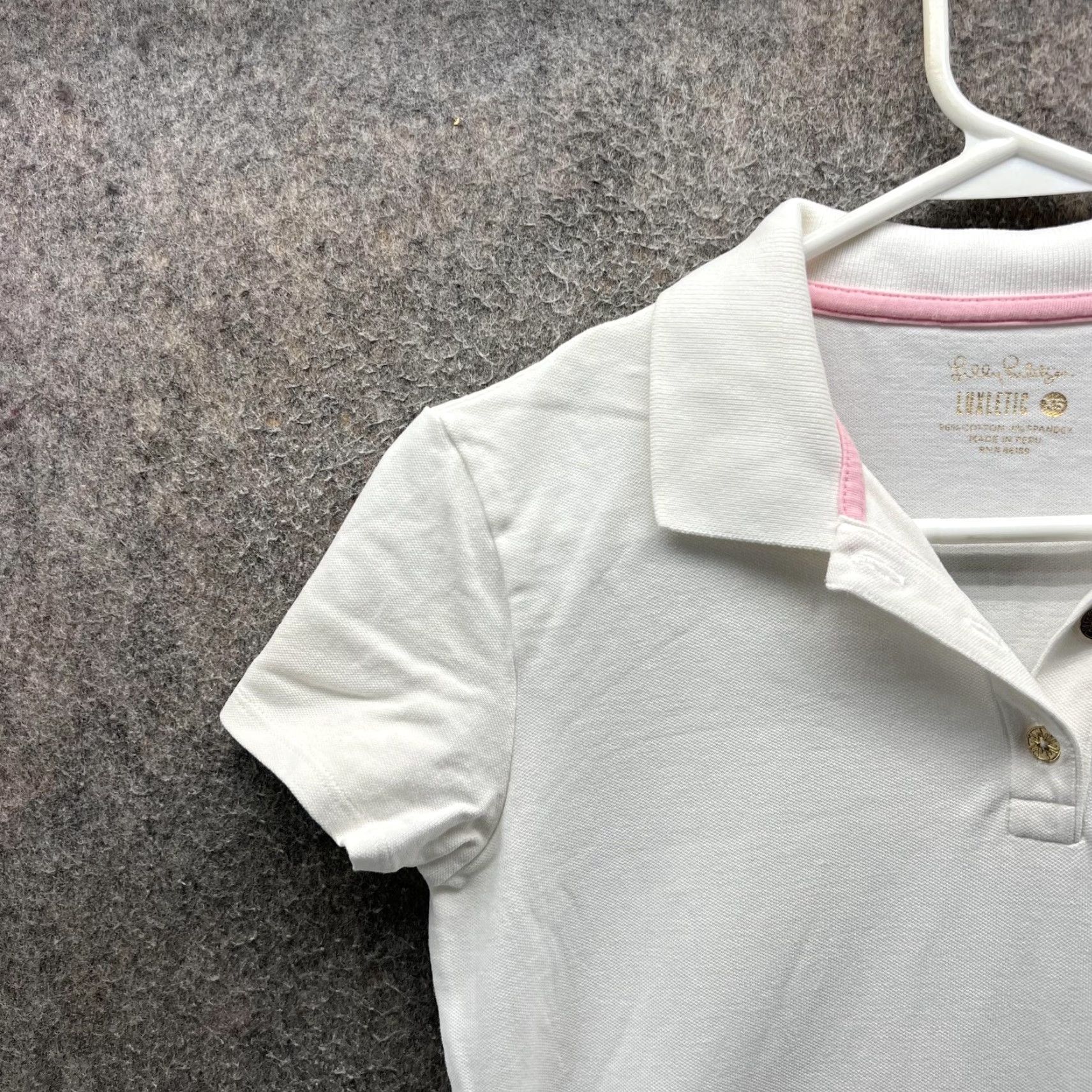 Lilly Pulitzer Lilly Pulitzer Luxletic Polo Shirt Womens XS White Short Sleeve Stretch Top Size XS / US 0-2 / IT 36-38 - 7 Thumbnail