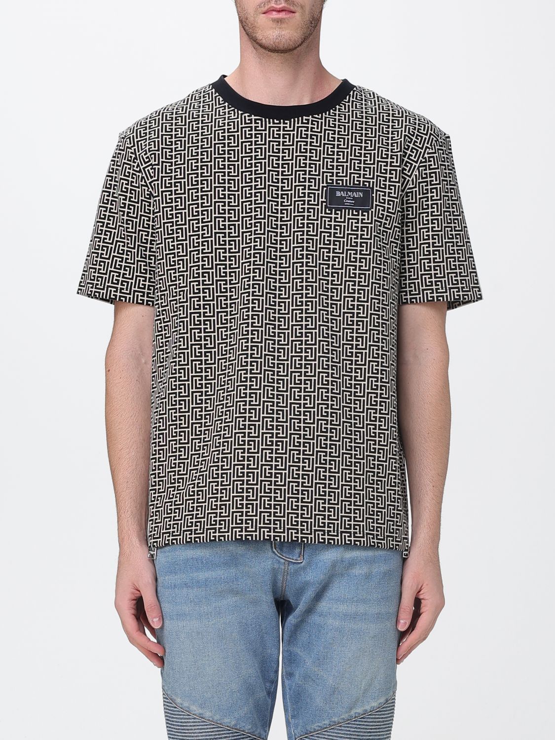 Balmain Balmain T-Shirt Men Grey Size US XL / EU 56 / 4 - 1 Thumbnail