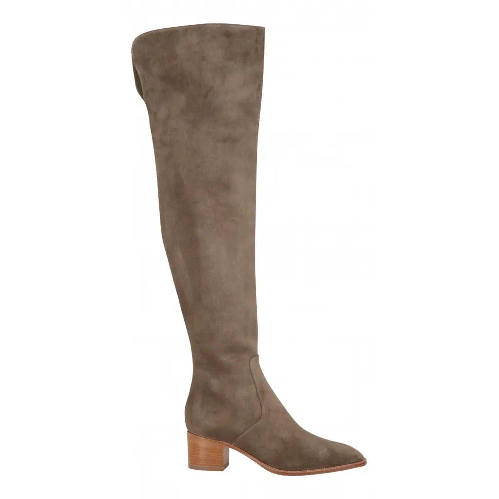 Christian Louboutin Christian Louboutin Gazellou 55 Silex Grey Suede Knee High Size US 5 / IT 35 - 1 Thumbnail